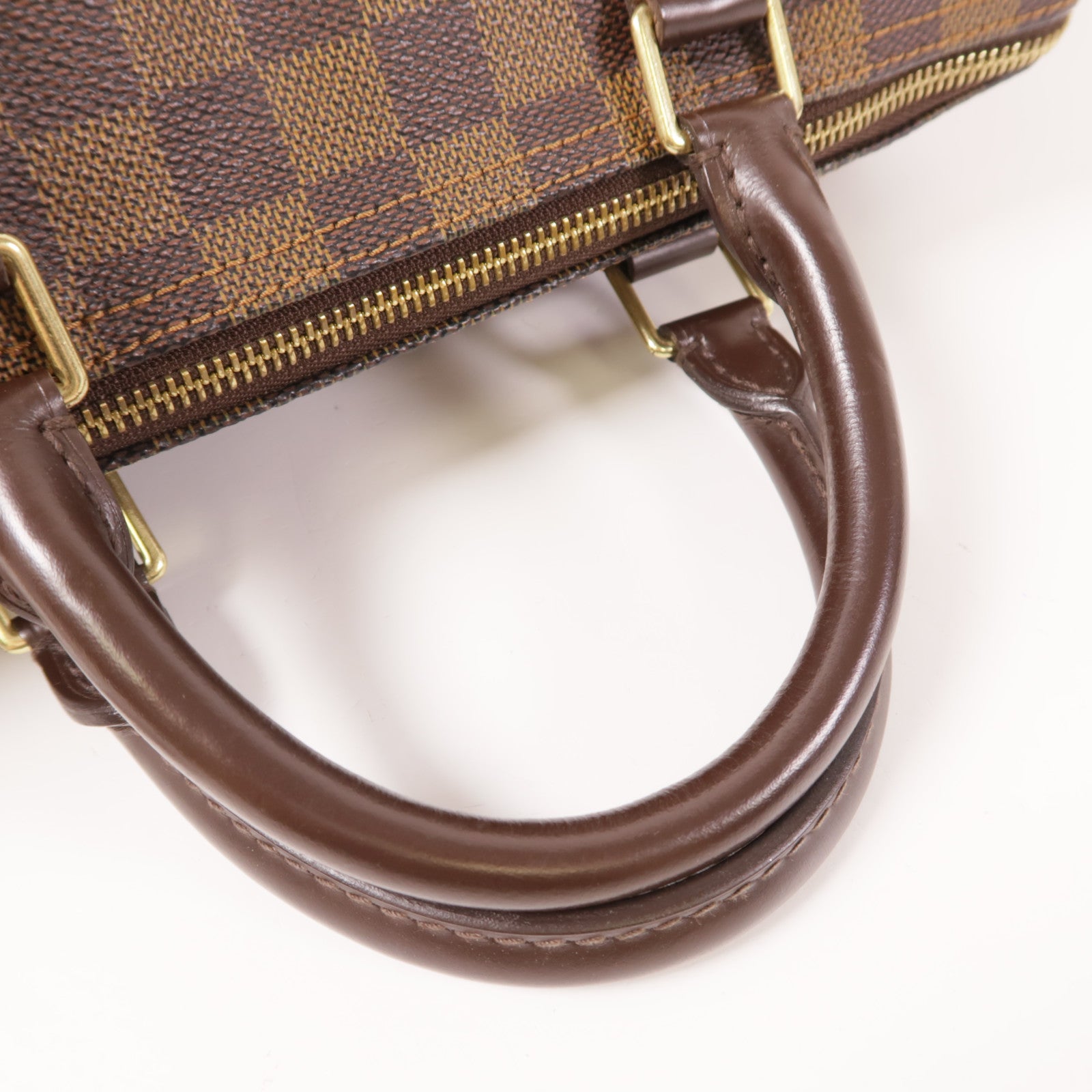 LOUIS VUITTON Damier Speedy 30金扣手挽袋