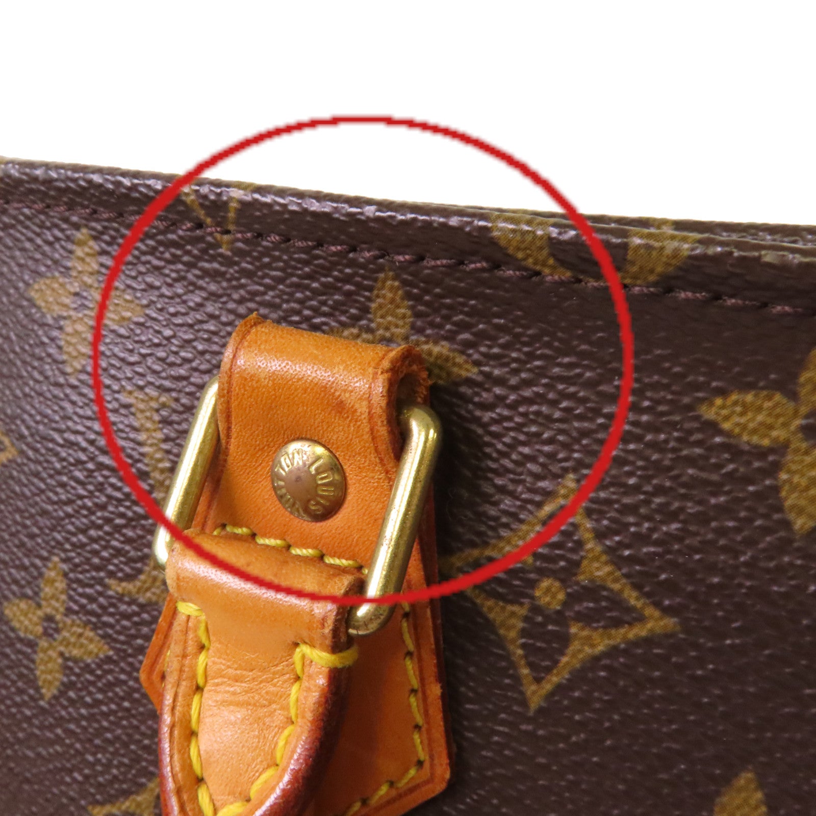 LOUIS VUITTON Monogram Sac Plat Tote Bag手挽袋啡色