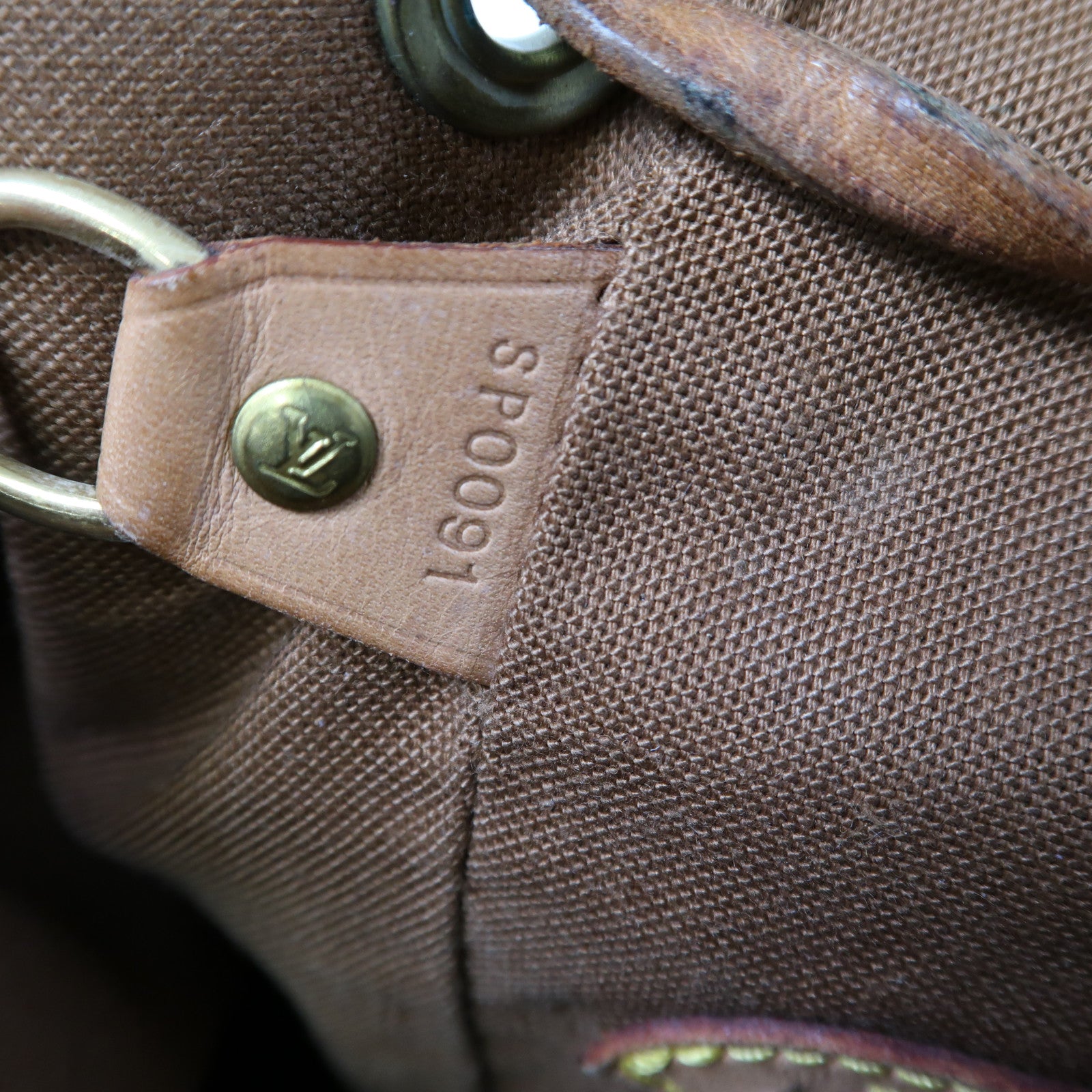 LOUIS VUITTON Monogram Montsouris MM金扣背包啡色