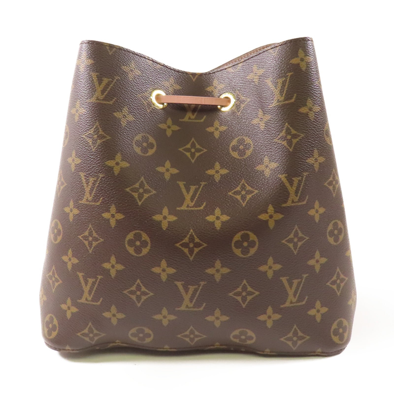 LOUIS VUITTON Monogram Neo Noe金扣手挽肩背兩用袋棕色/粉紅色