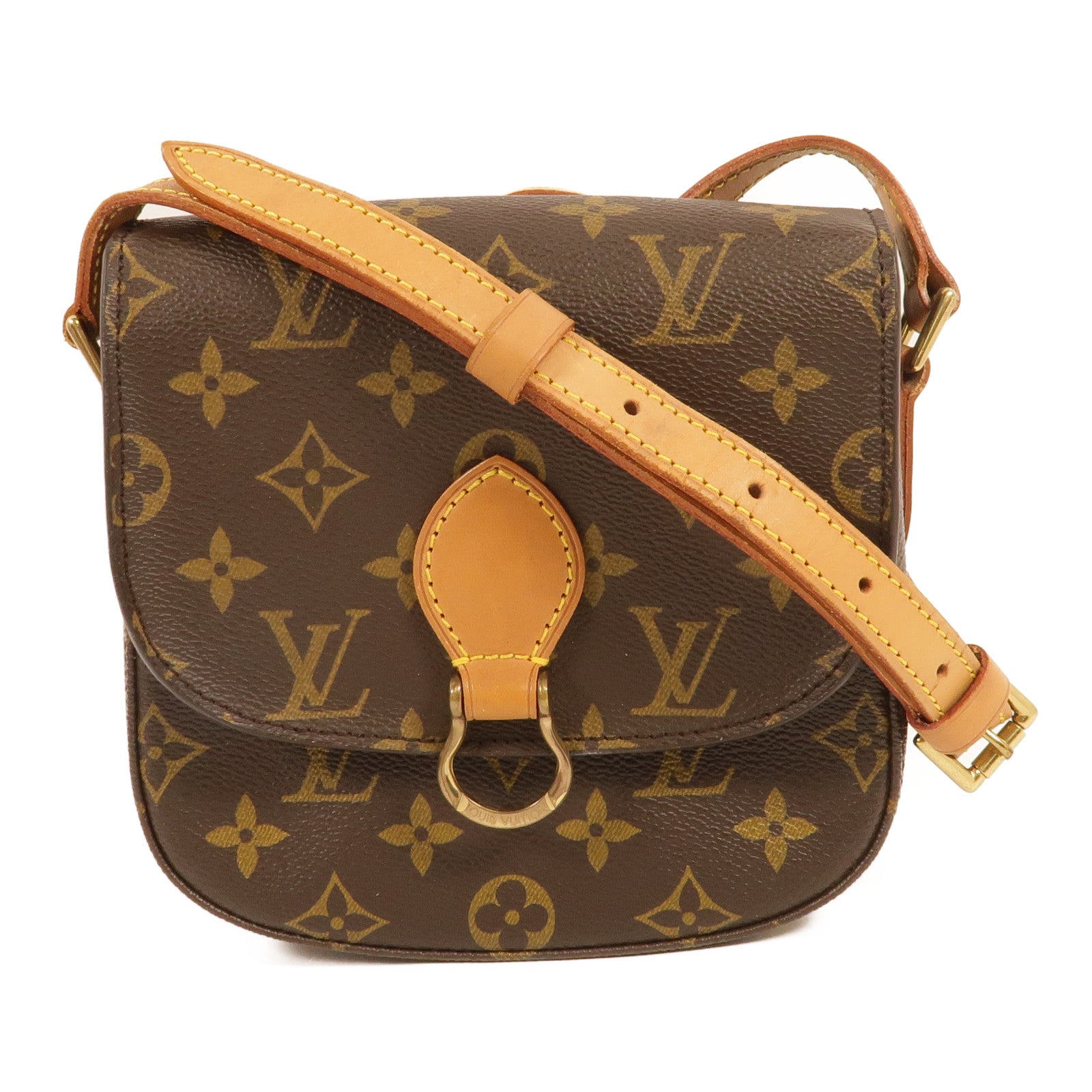LOUIS VUITTON Monogram Saint Cloud PM金扣肩背袋
