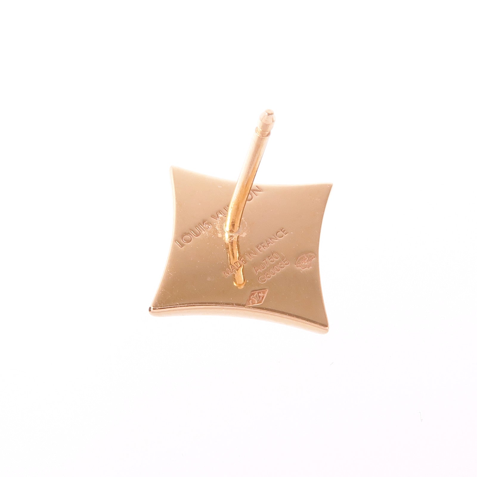 LOUIS VUITTON 18K玫瑰金Color Blossom Star Ear Stud珍珠母貝耳環