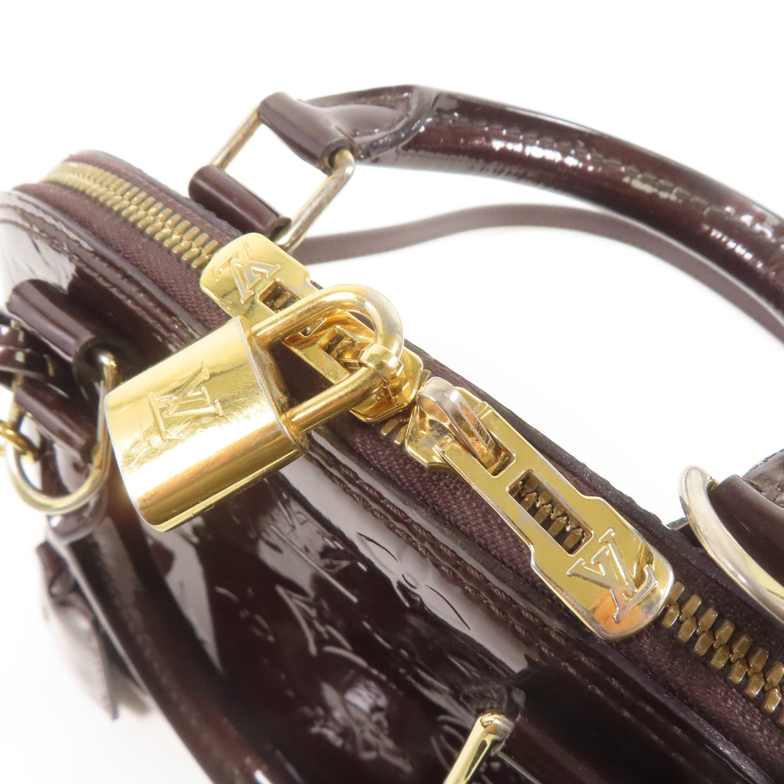 LOUIS VUITTON Vernis Alma BB金扣手挽肩背兩用袋
