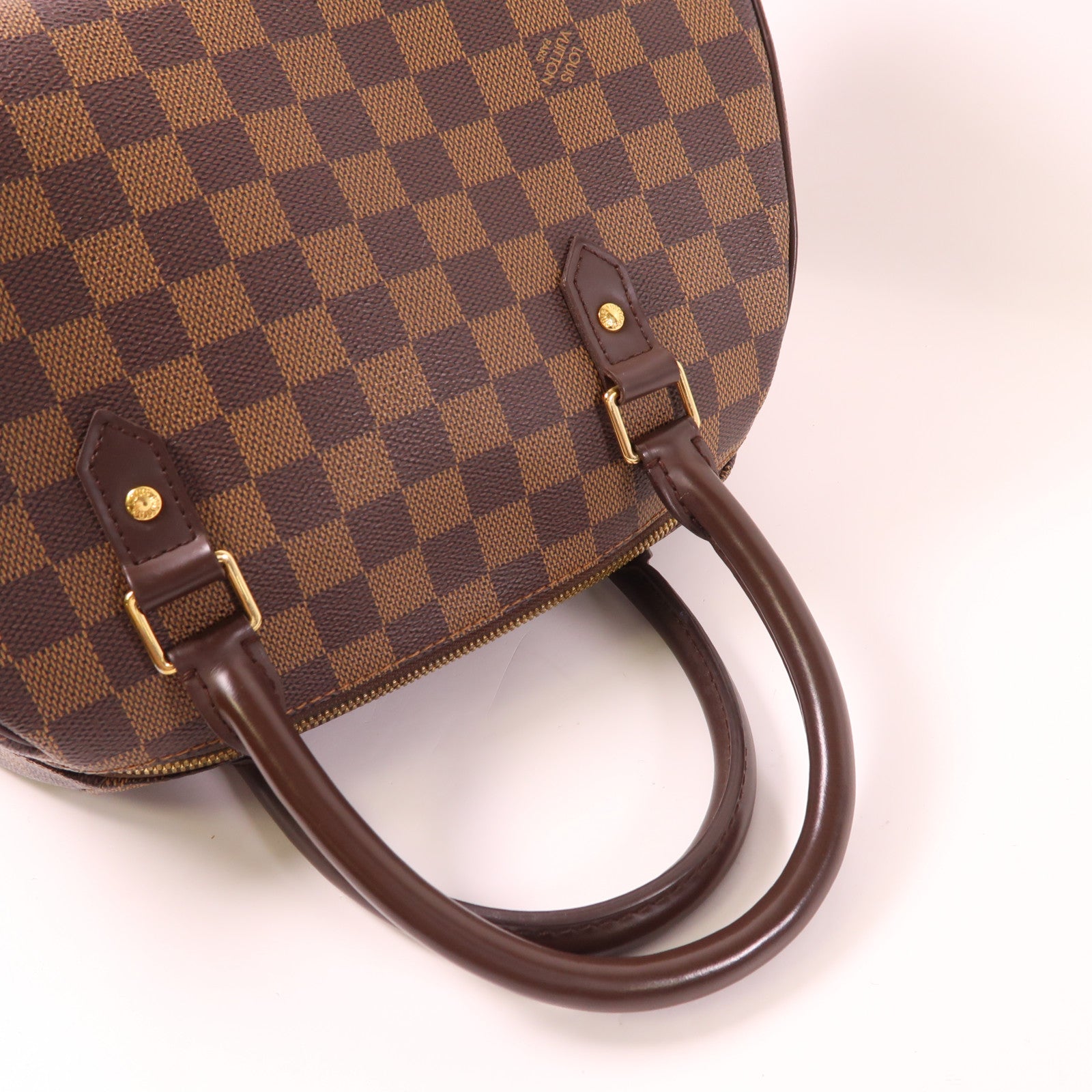 LOUIS VUITTON Damier Ribera MM金扣手挽袋