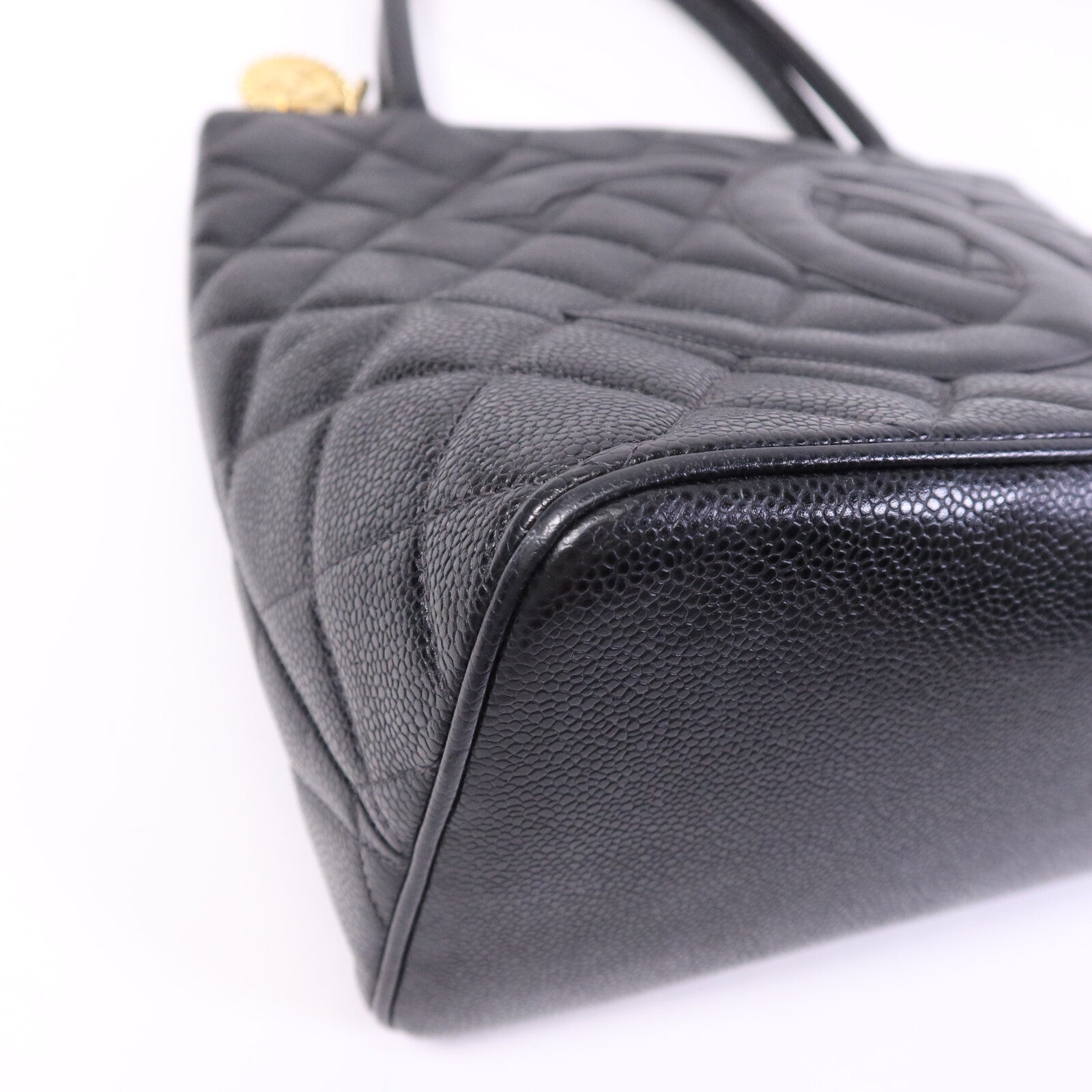 CHANEL 牛皮皮革Vintage Tote Bag金扣手挽袋