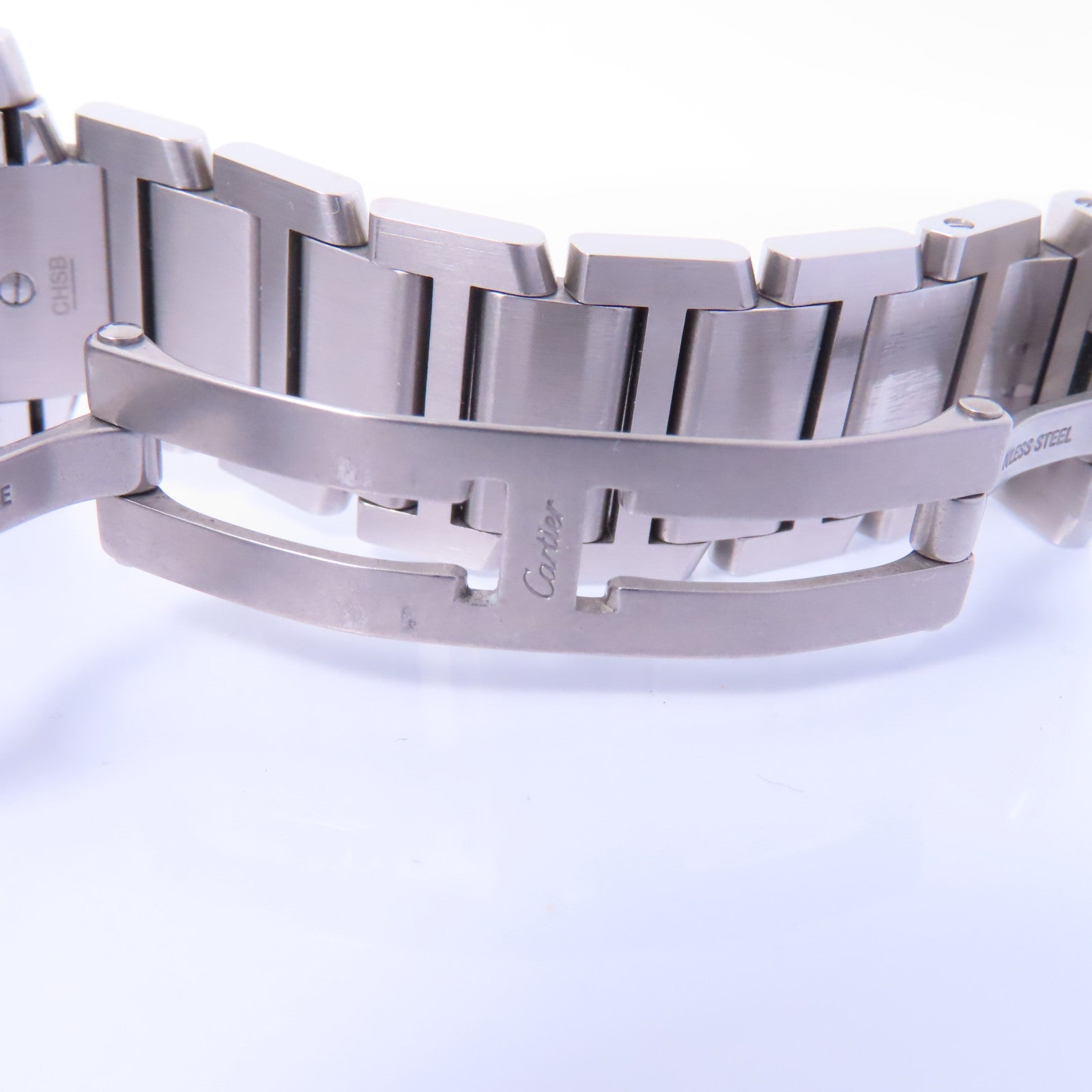 CARTIER Tank Francaise不鏽鋼手錶石英機芯白色