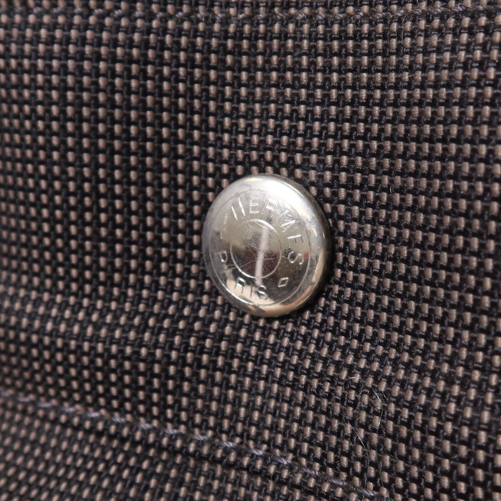 HERMES 帆布Herline GM銀扣手挽袋