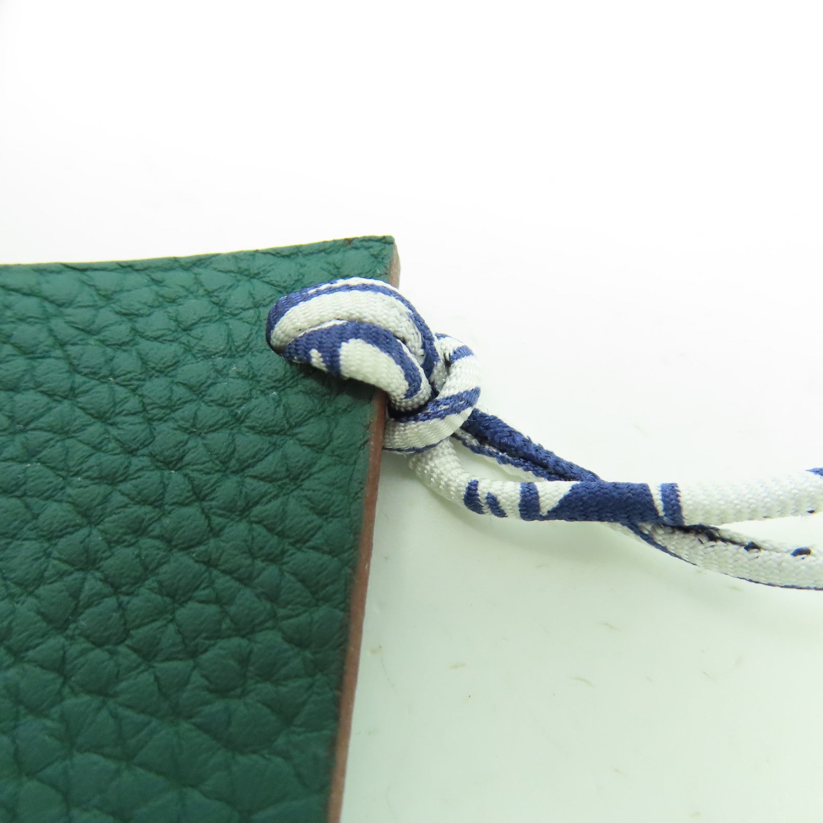 HERMES 【激減優惠】Togo/Epsom皮革Petit H Heart掛飾綠色/藍色