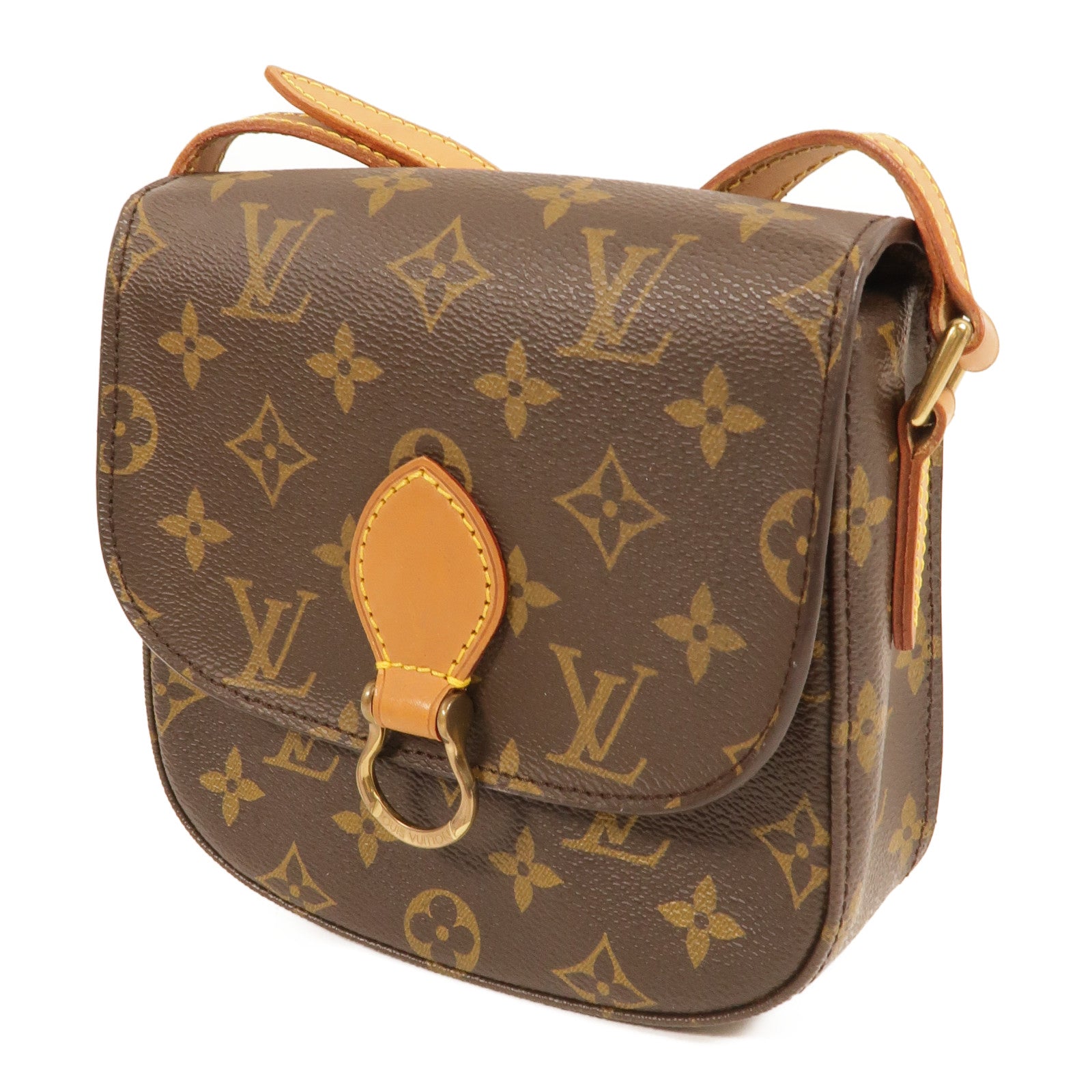 LOUIS VUITTON Monogram Saint Cloud PM金扣肩背袋