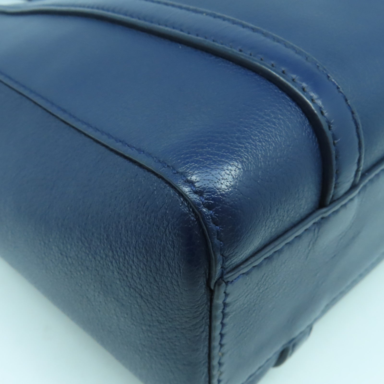 BALENCIAGA 【激減優惠】牛皮皮革XXS Tote Bag銀扣手挽肩背兩用袋深藍色