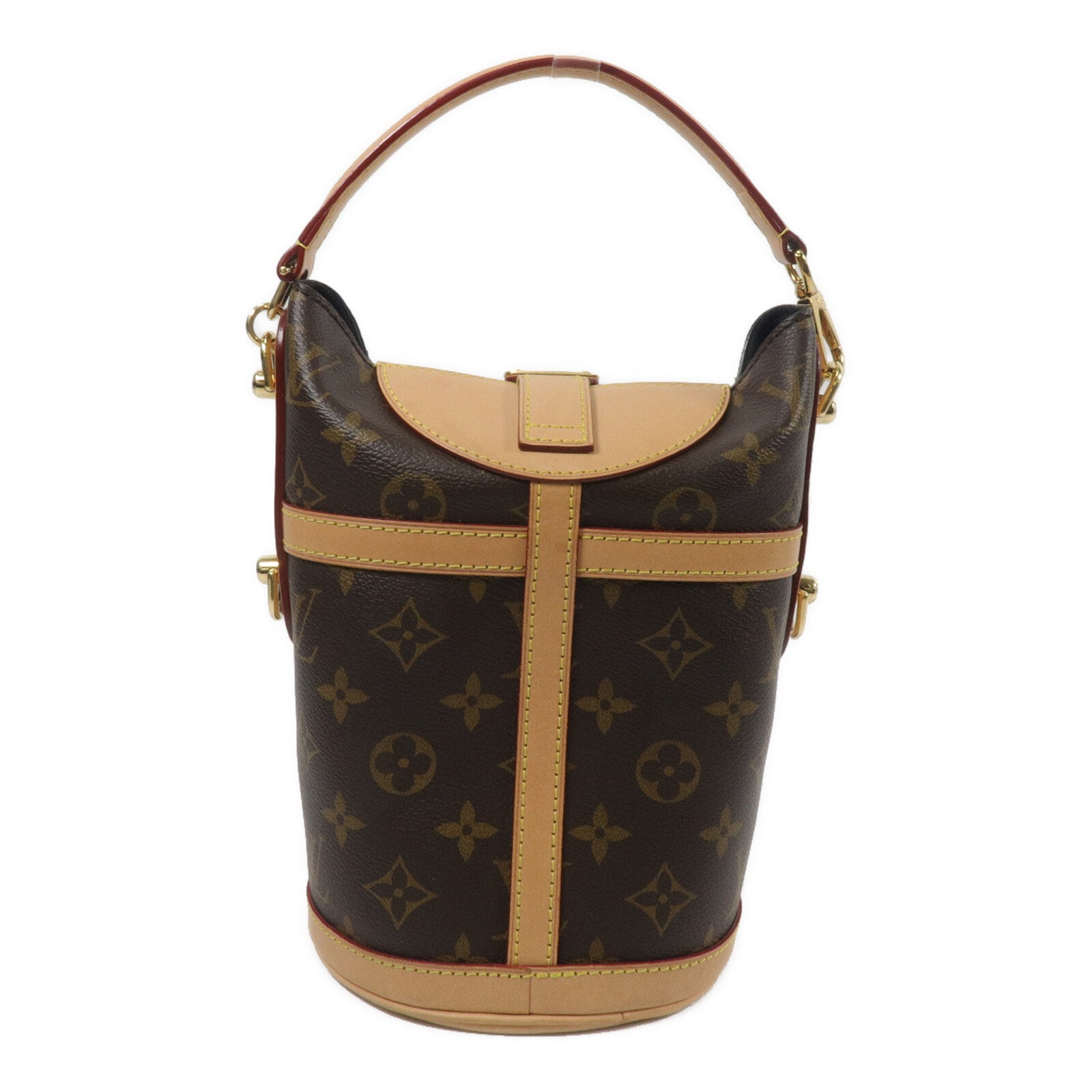 LOUIS VUITTON Monogram Duffle金扣手挽肩背兩用袋棕色
