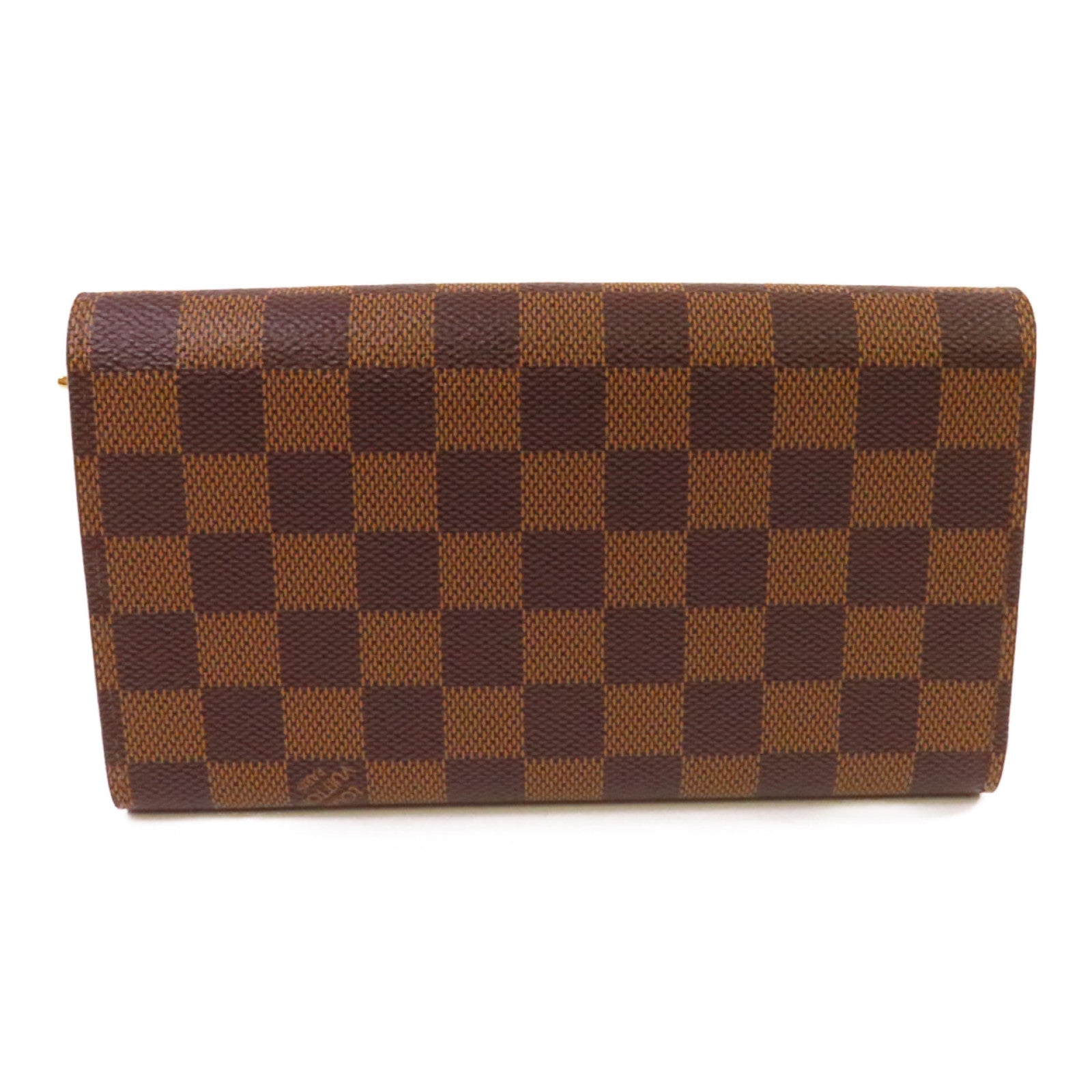 LOUIS VUITTON Damier Azur Croisette Chain Wallet Shoulder Bag金扣鏈帶肩背袋啡色/粉紅色