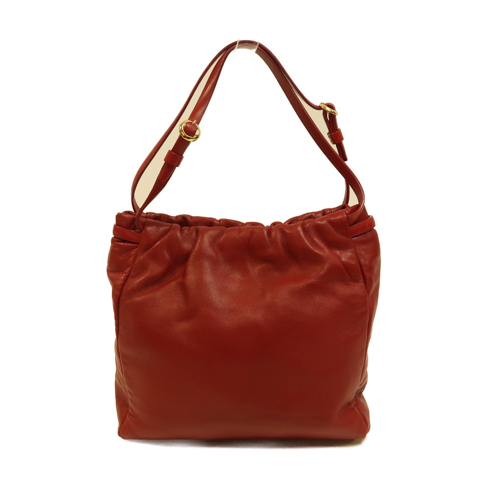 LOEWE 羊皮皮革Hand Bag金扣手挽袋紅色