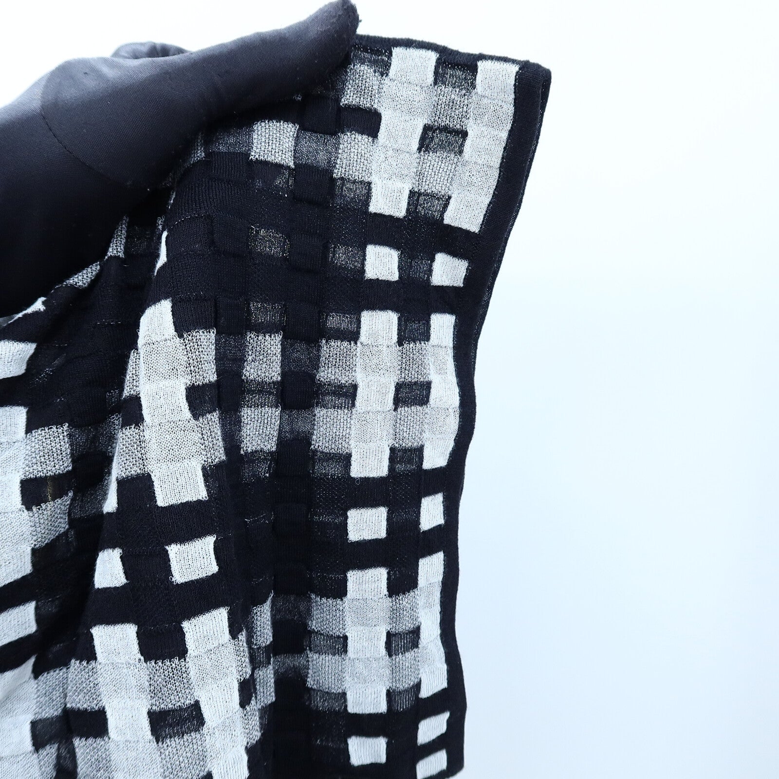 CHANEL Cotton/Wool Sheer Coco Button Knit Dress連身裙