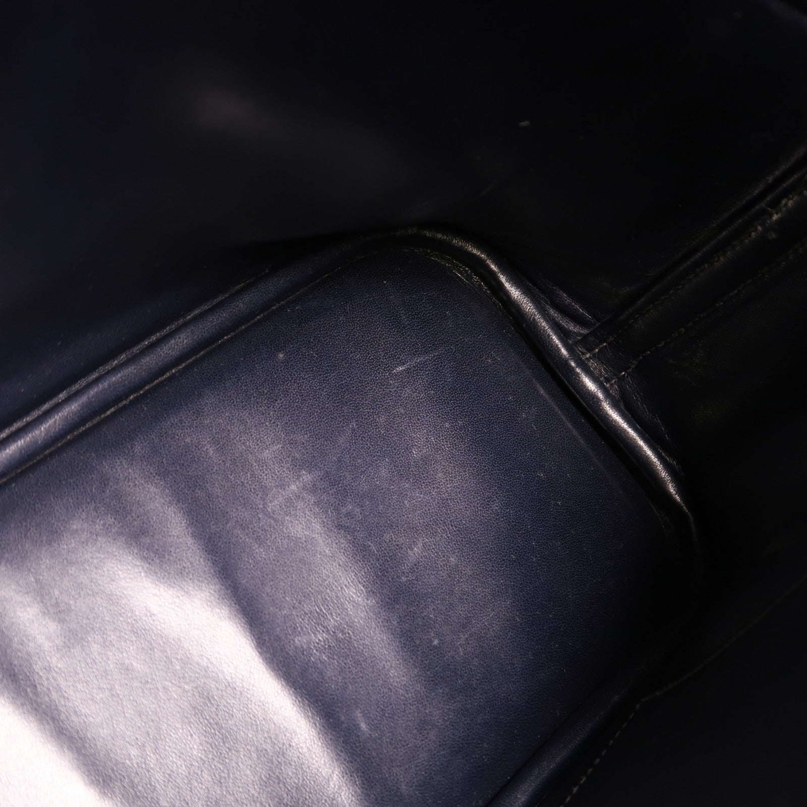 HERMES Chevre皮革Bolide 31金扣手挽肩背兩用袋Blue Marine
