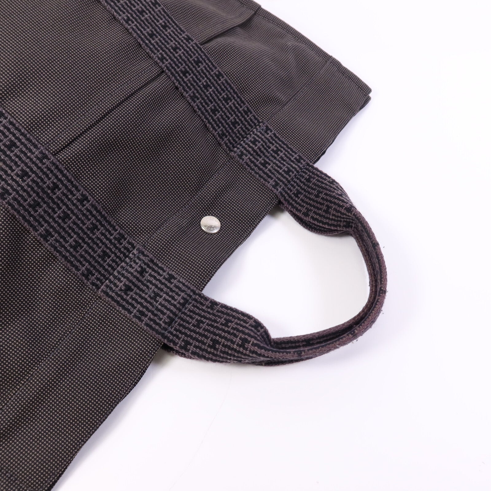 HERMES 帆布Herline GM銀扣手挽袋