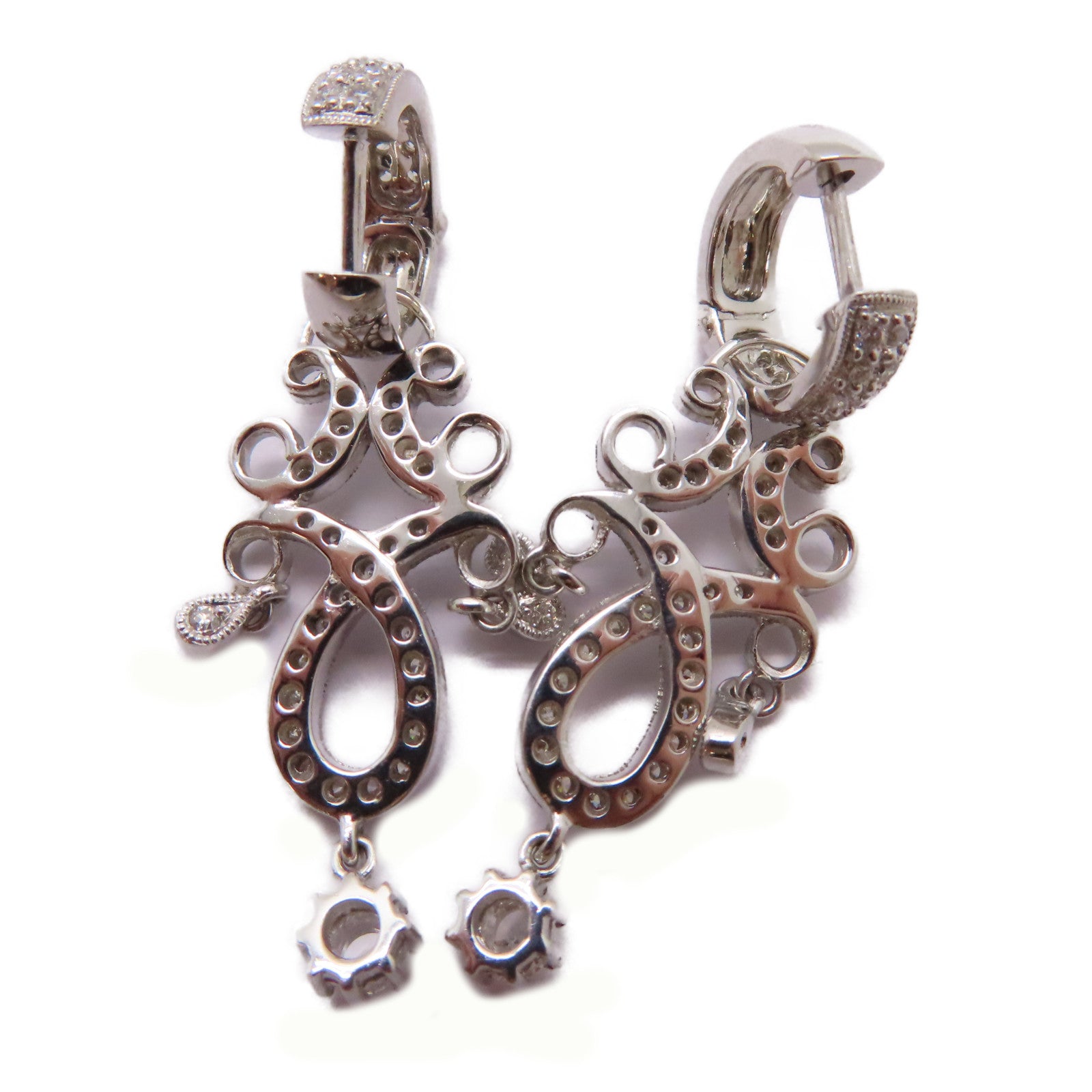 JEWELRY 【激減優惠】18K白金Diamond Earrings 1.20ct/0.52ct鑽石耳環
