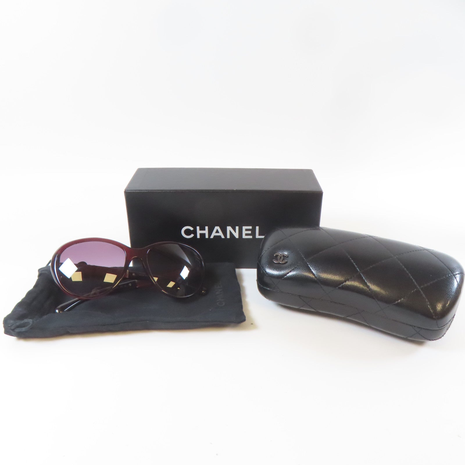 CHANEL PVC Camellia Sunglasses太陽眼鏡紅色/黑色