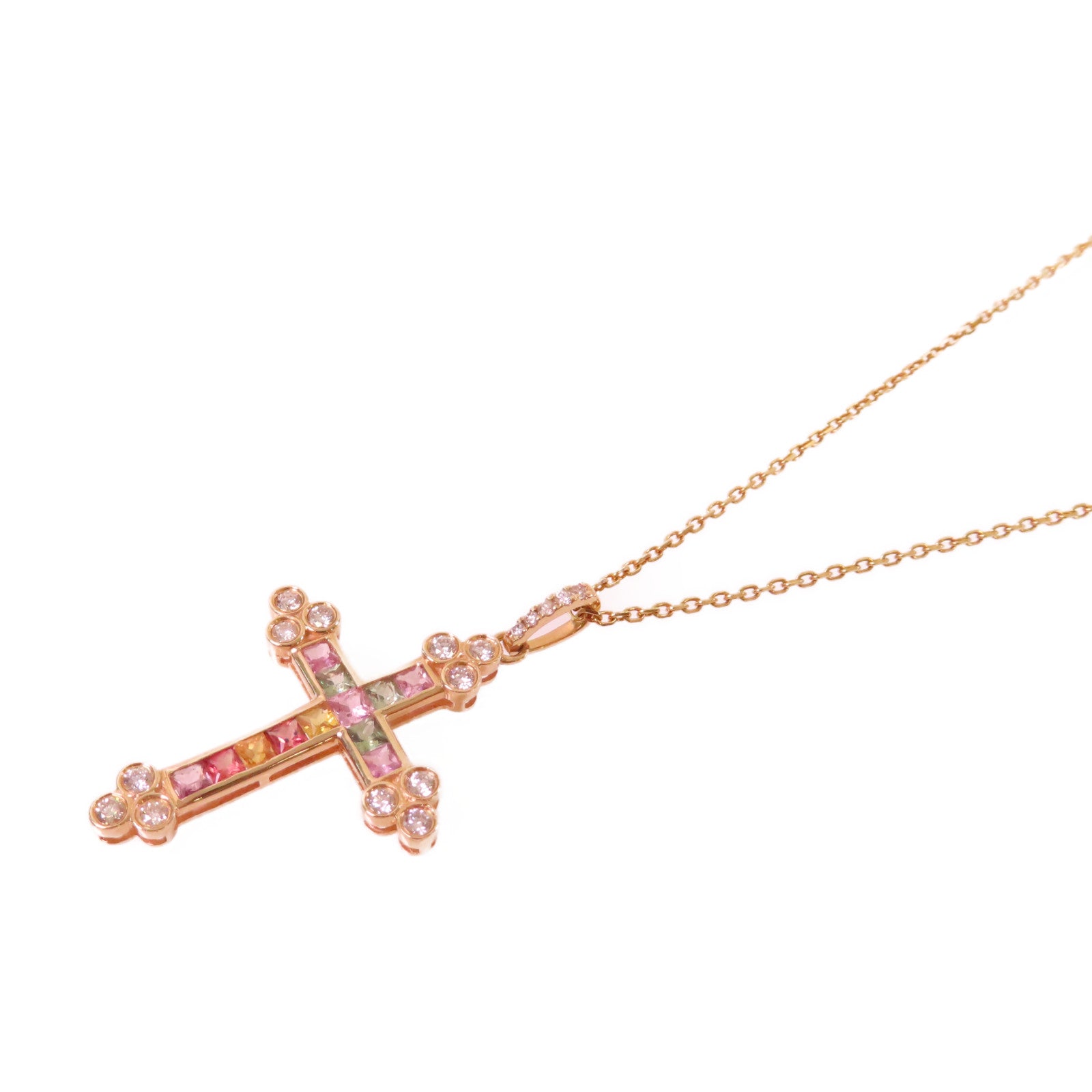 JEWELRY **【激減優惠】18K黃金/0.97ct彩色藍寶石/0.35ct鑽石Sapphire Diamond Necklace項鏈