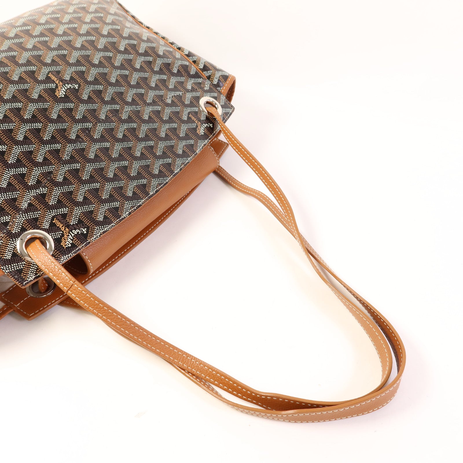 GOYARD 塗層帆布Rouette銀扣肩背袋