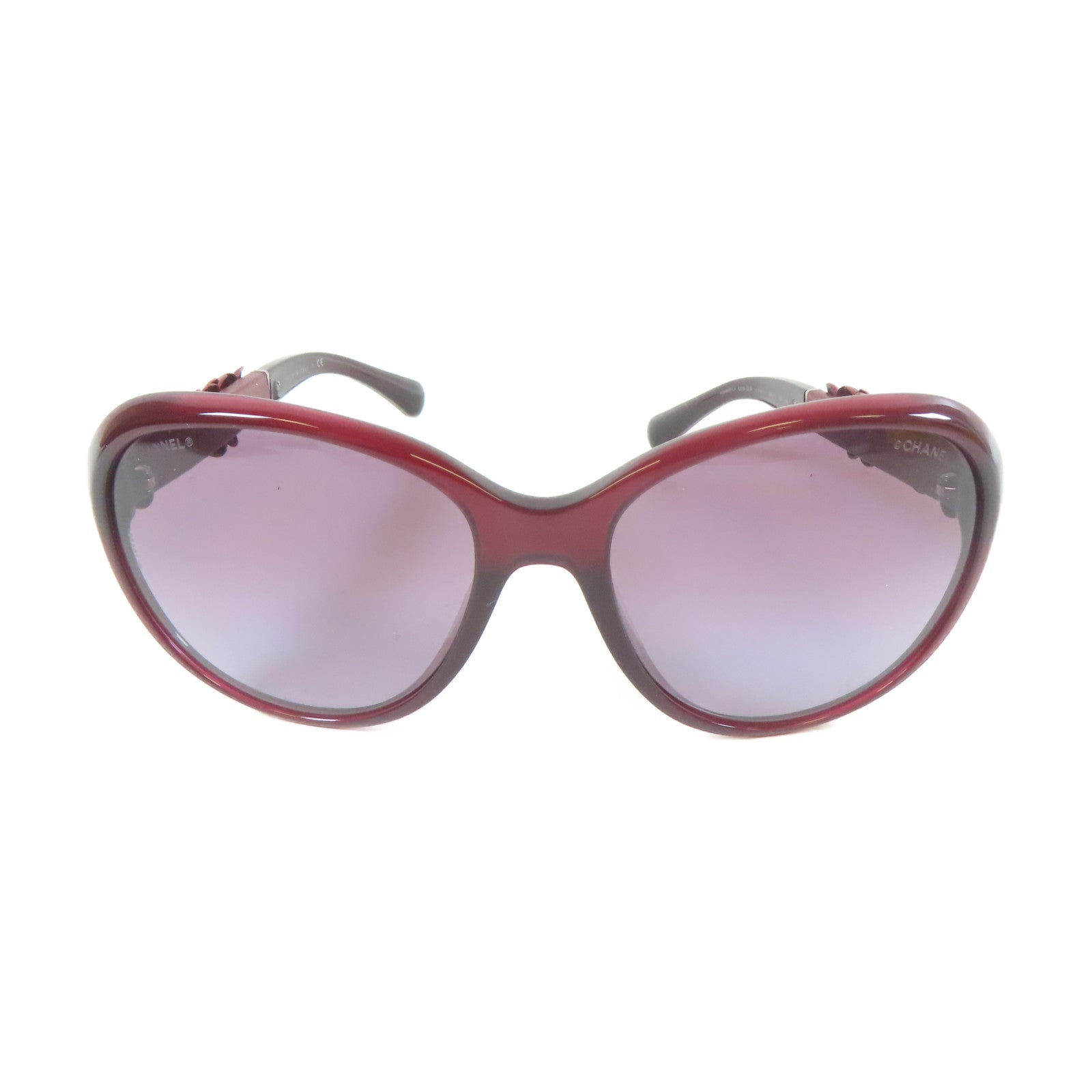 CHANEL PVC Camellia Sunglasses太陽眼鏡紅色/黑色