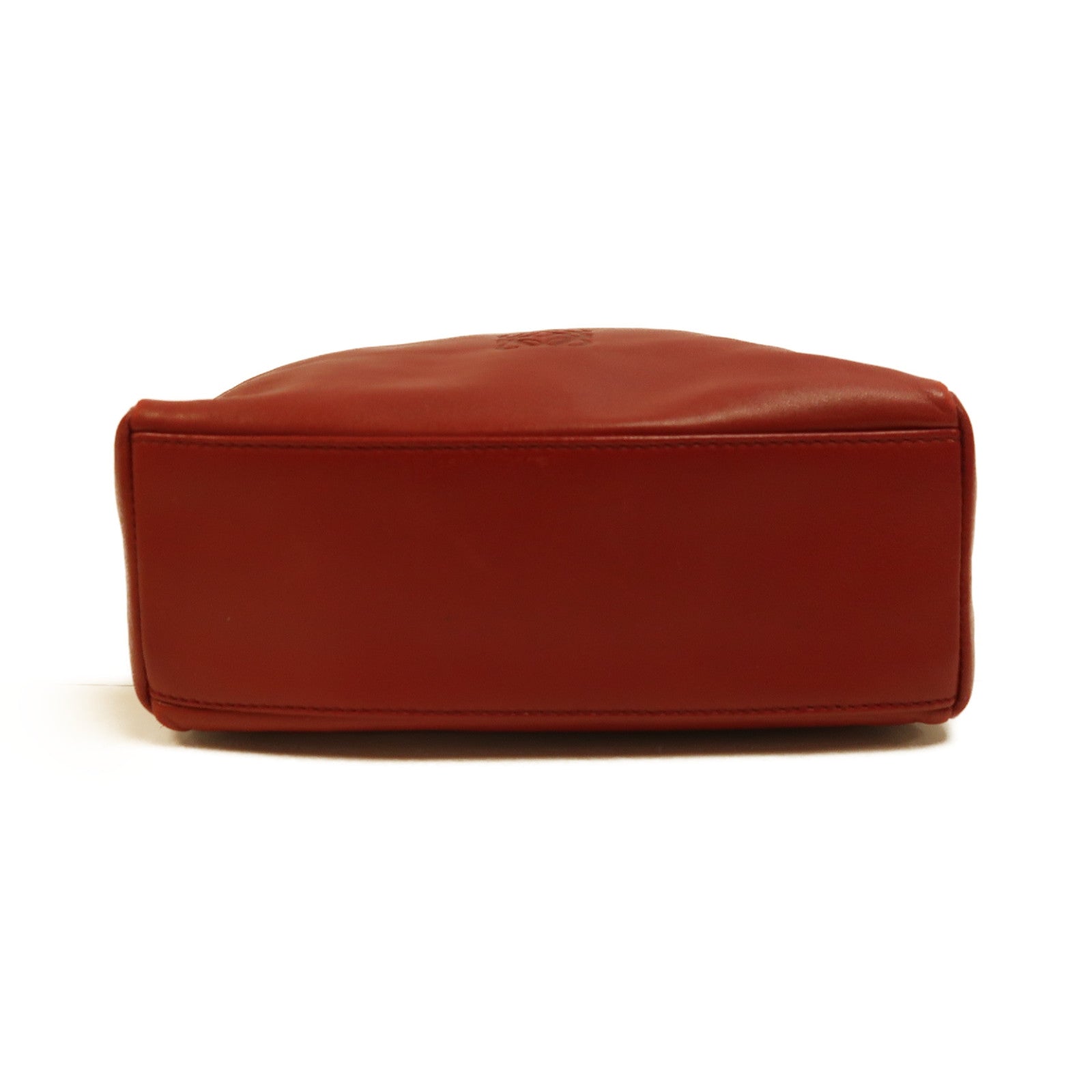 LOEWE 羊皮皮革Hand Bag金扣手挽袋紅色