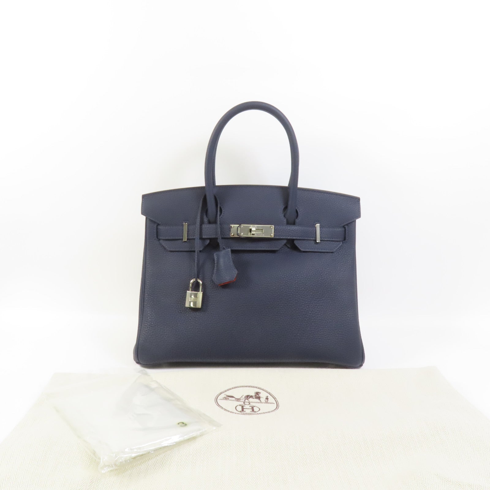 HERMES Togo皮革Birkin 30手挽袋Blue