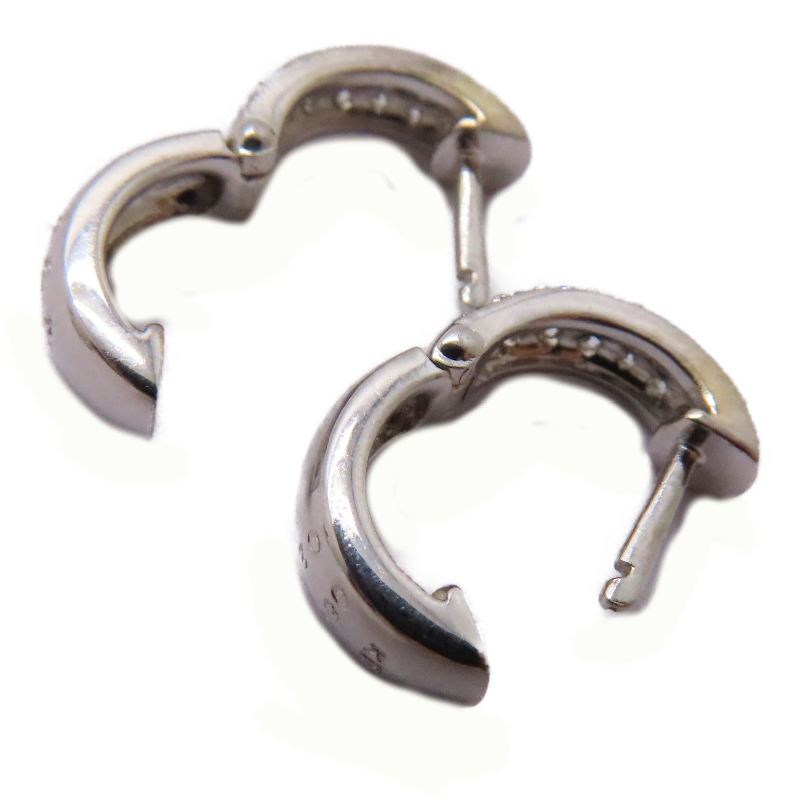 JEWELRY 【激減優惠】18K白金Diamond Earrings 1.20ct/0.52ct鑽石耳環