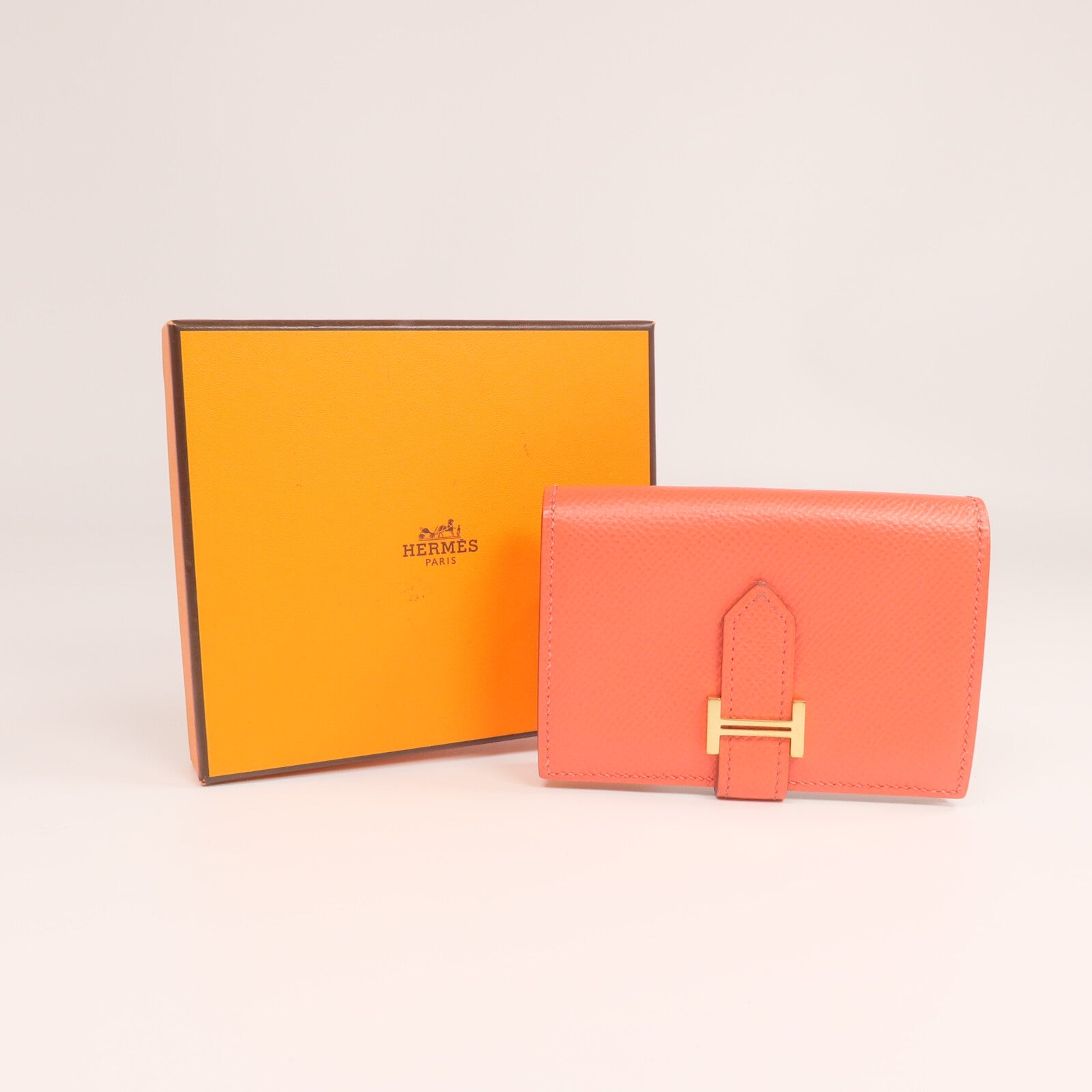 HERMES Epsom皮革Bearn Card Case卡片套Capucine