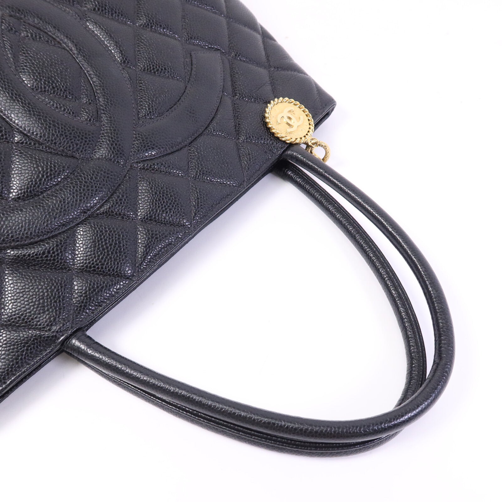 CHANEL 牛皮皮革Vintage Tote Bag金扣手挽袋
