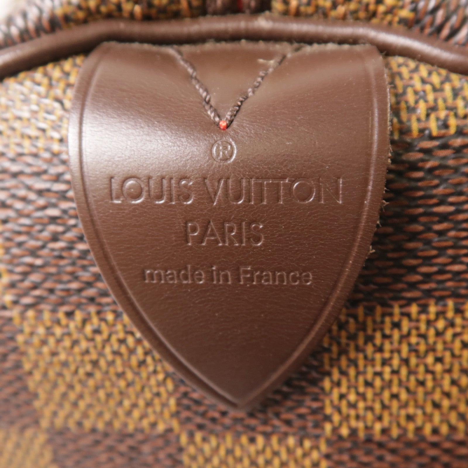 LOUIS VUITTON Damier Speedy 30金扣手挽袋