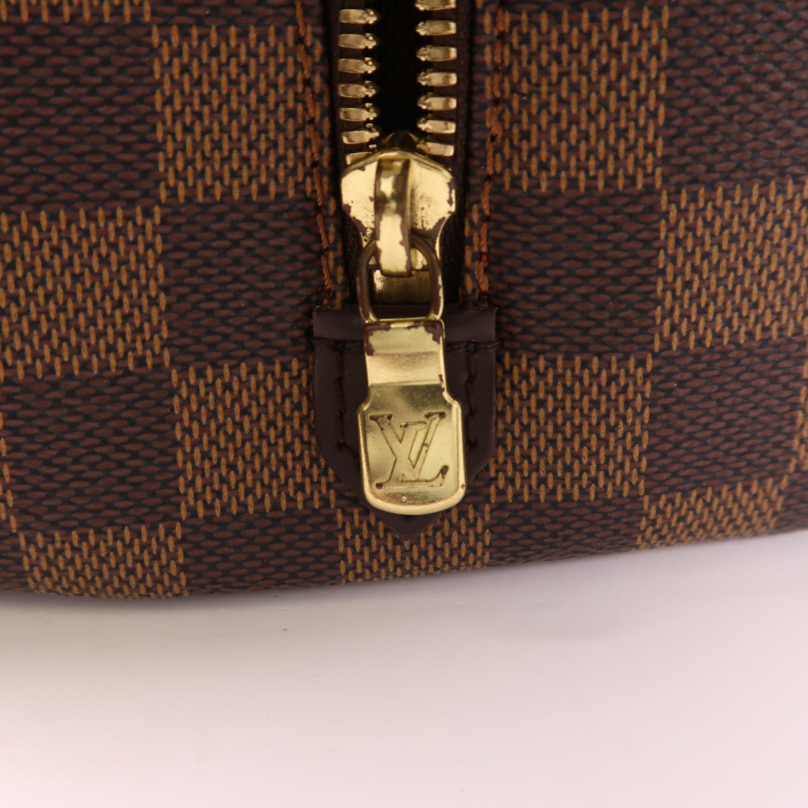 LOUIS VUITTON Damier Ribera MM金扣手挽袋