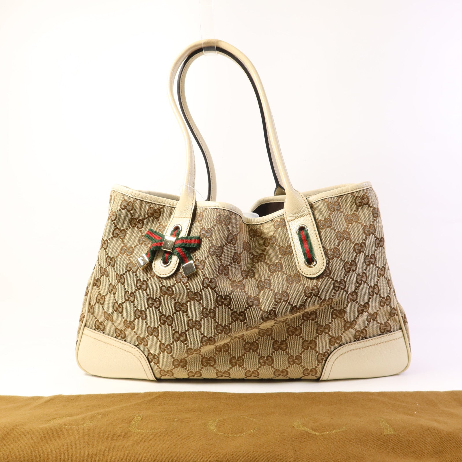 GUCCI 帆布Shoulder Bag金扣肩背袋