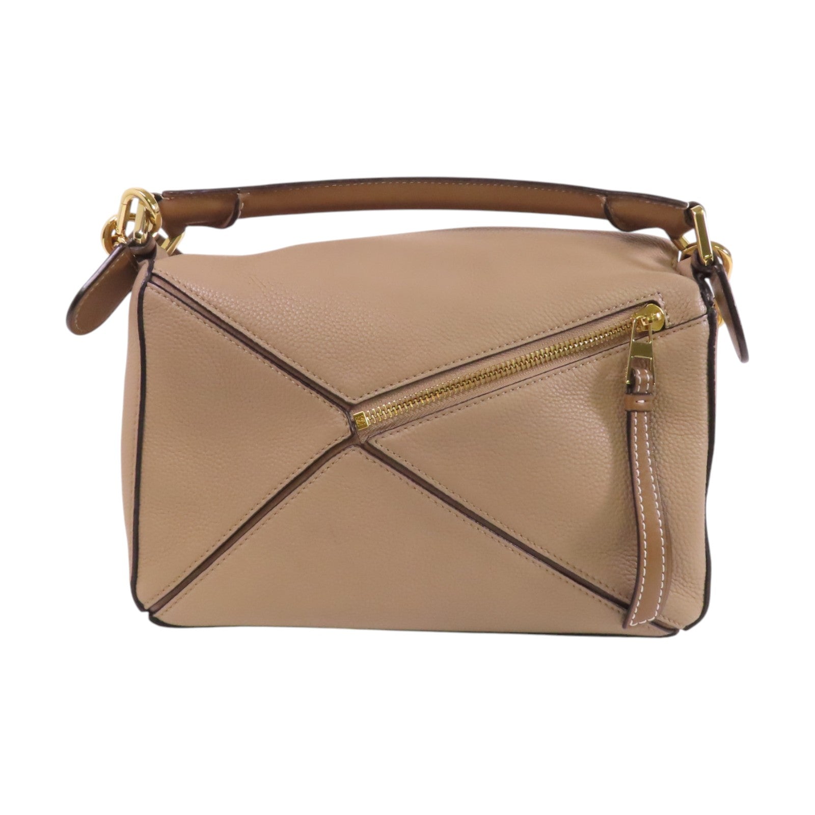 LOEWE 牛皮皮革Puzzle Small金扣手挽肩背兩用袋