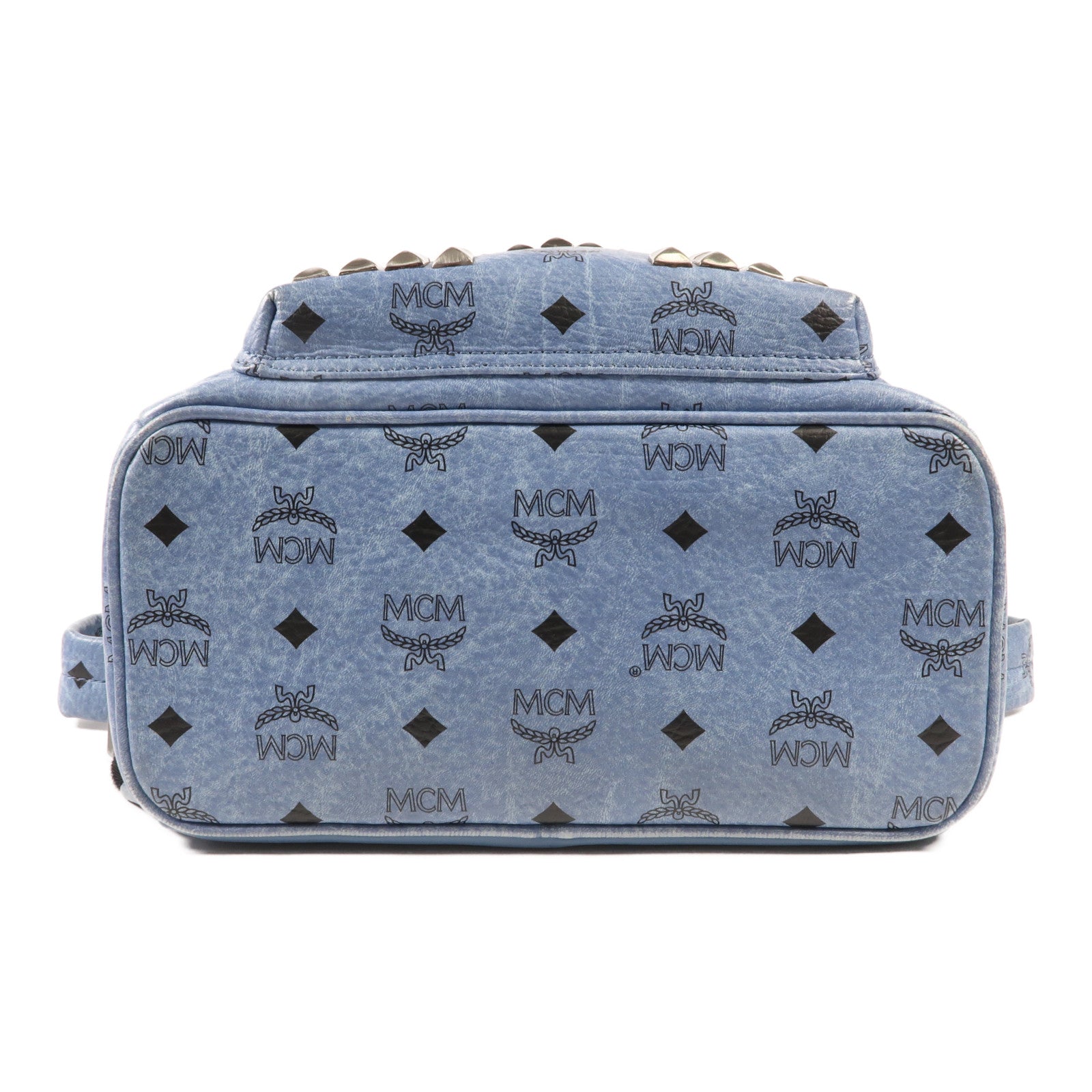 MCM 塗層帆布Backpack銀扣背包