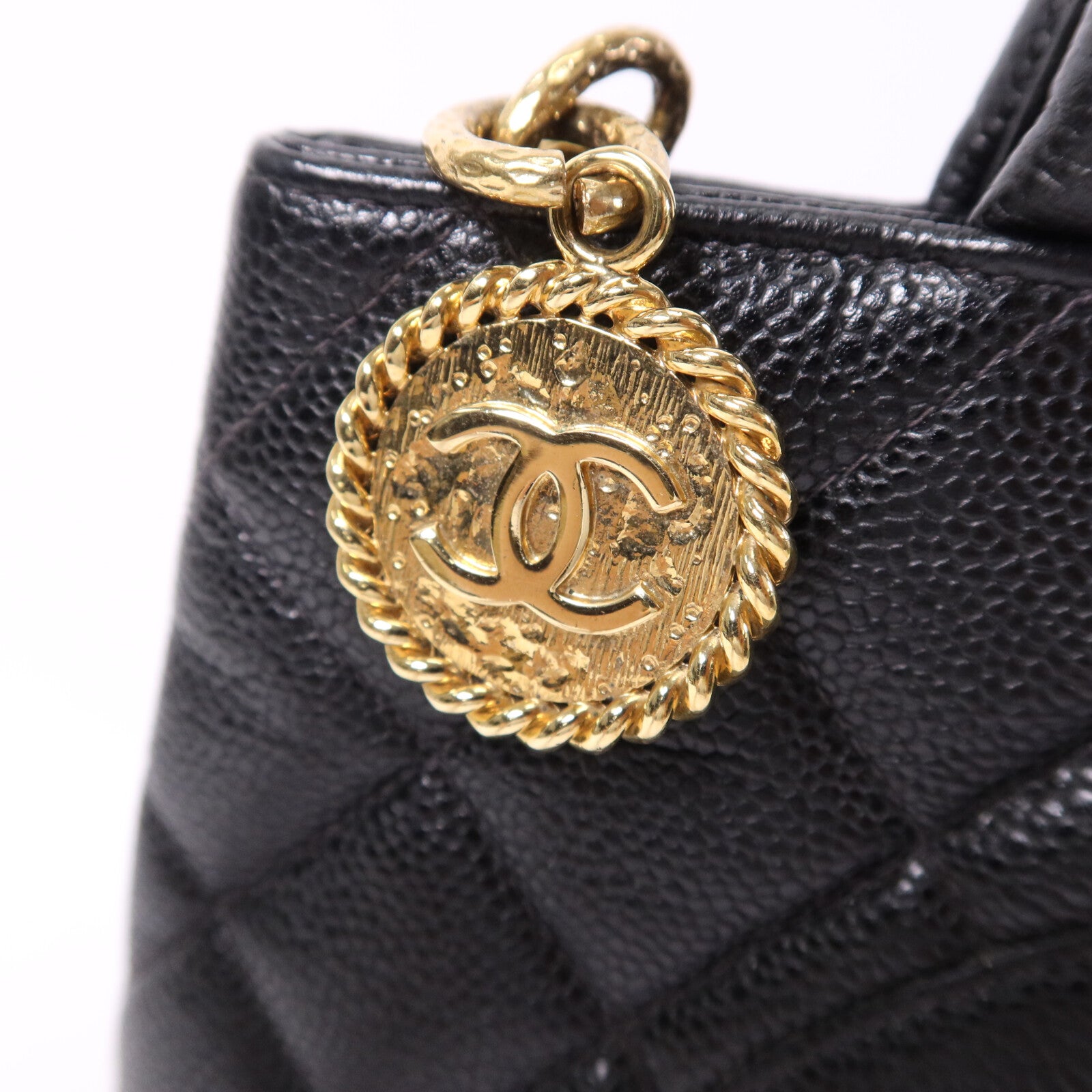 CHANEL 牛皮皮革Vintage Tote Bag金扣手挽袋