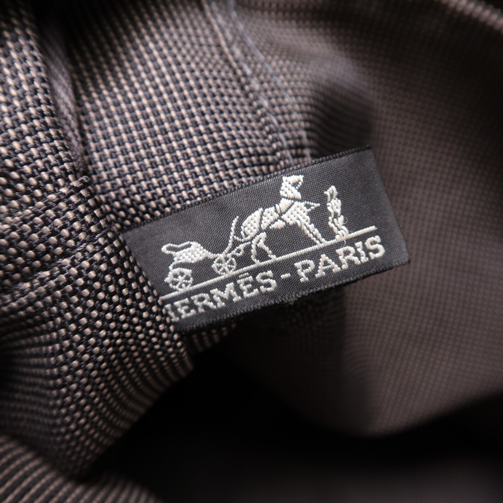 HERMES 帆布Herline GM銀扣手挽袋