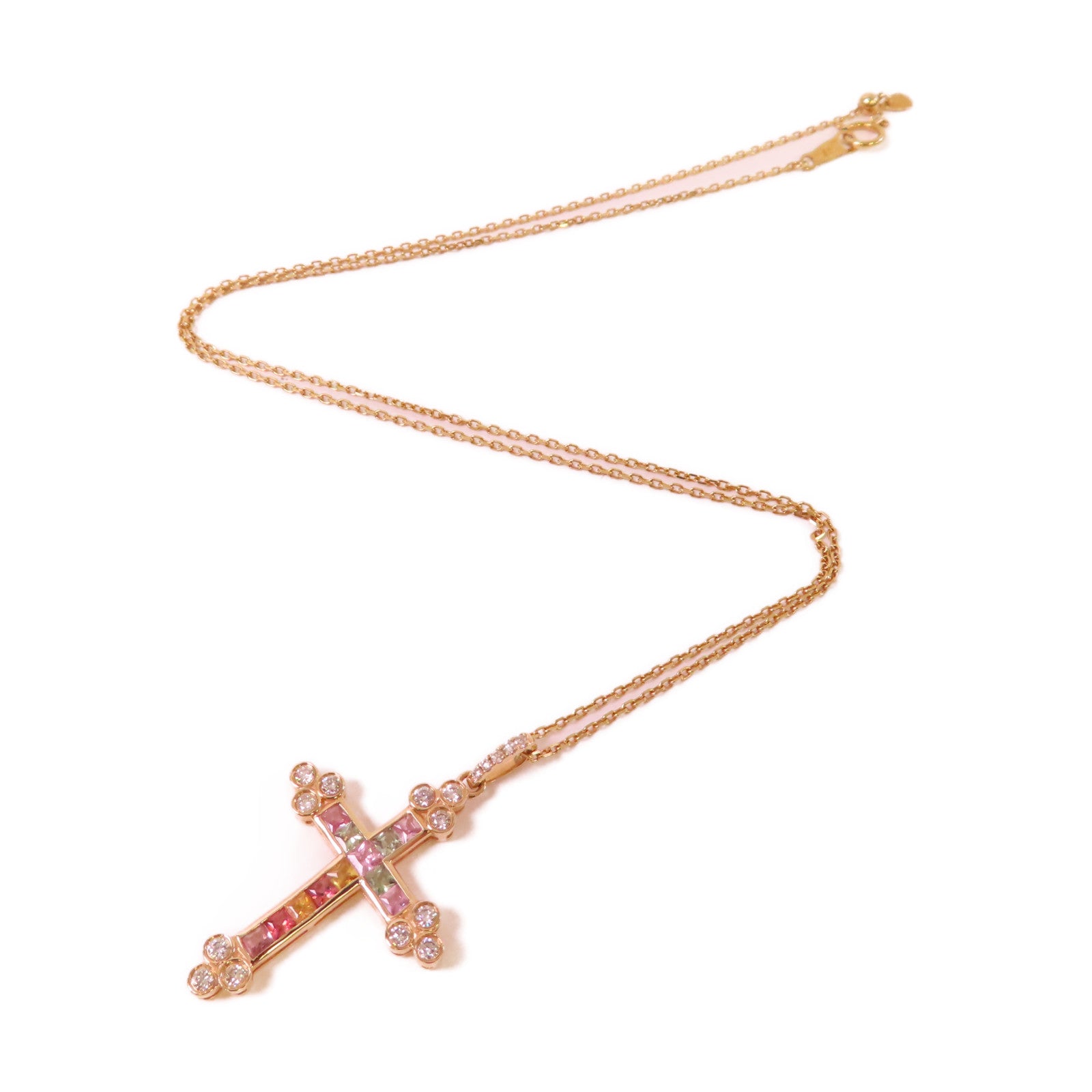 JEWELRY **【激減優惠】18K黃金/0.97ct彩色藍寶石/0.35ct鑽石Sapphire Diamond Necklace項鏈