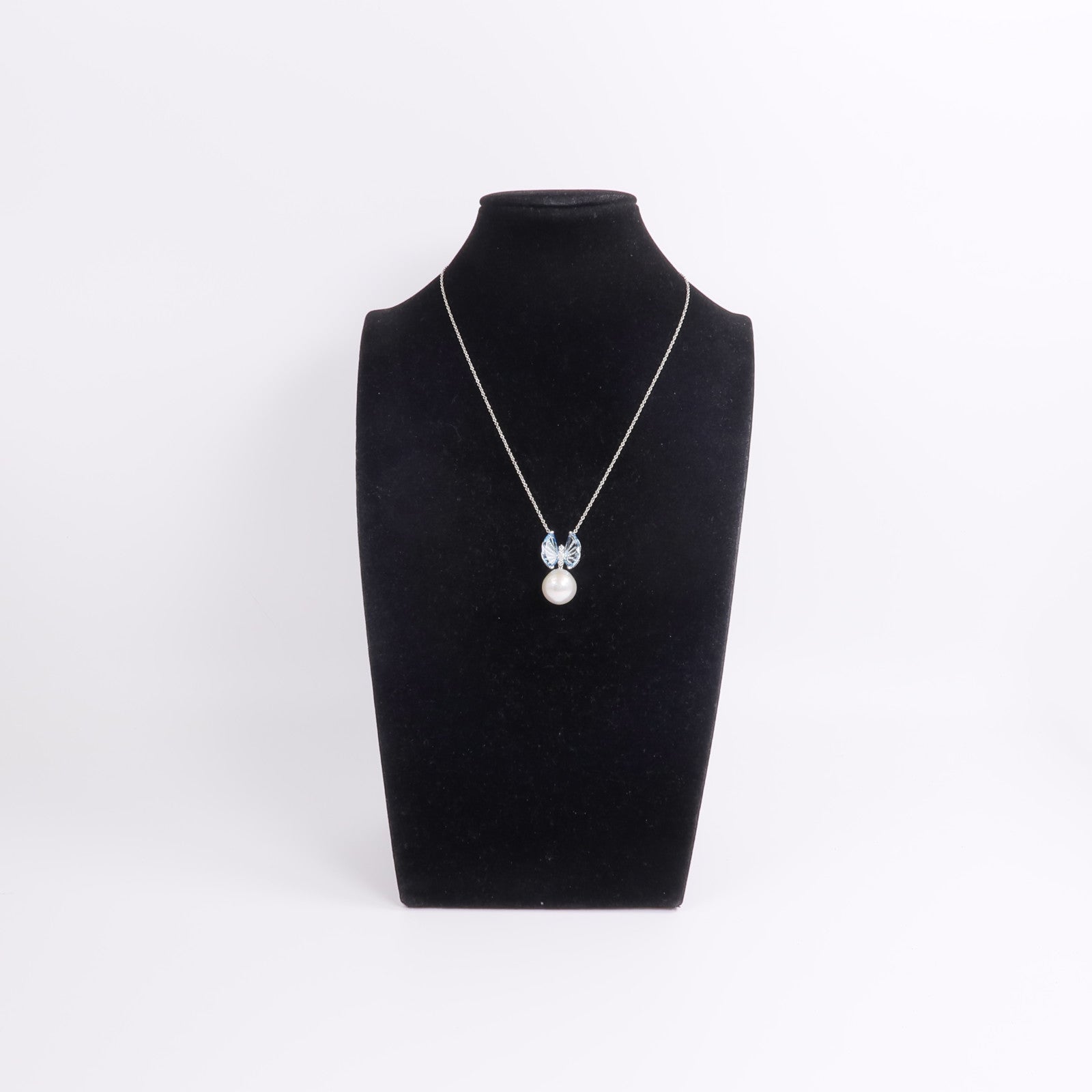 JEWELRY PT950鉑金Pearl Diamond Crystal Necklace珍珠/鑽石/水晶項鍊