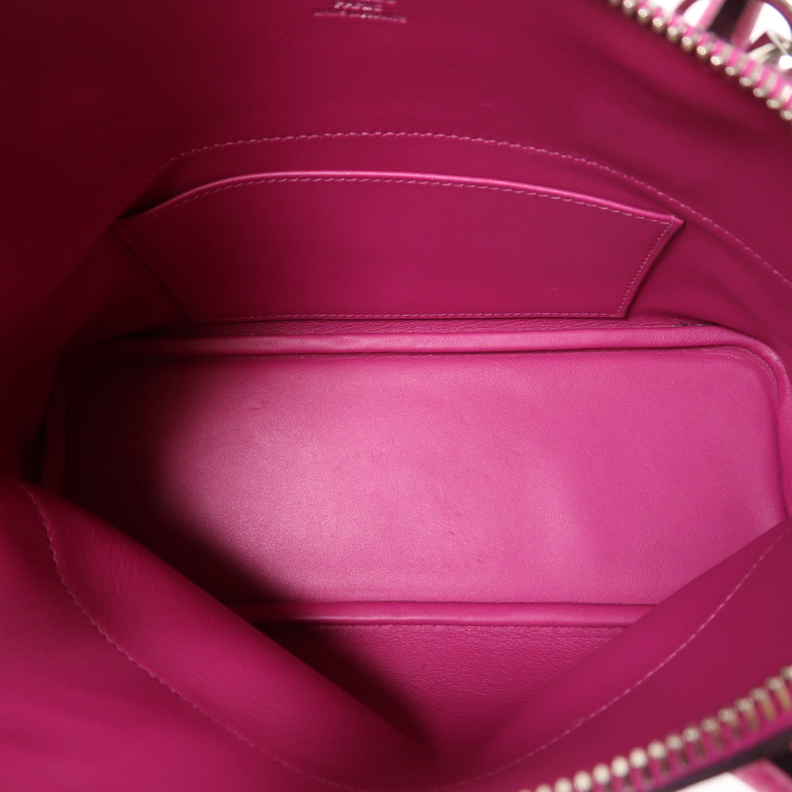 HERMES Swift皮革Bolide 27銀扣手挽肩背兩用袋Rose Pourpre