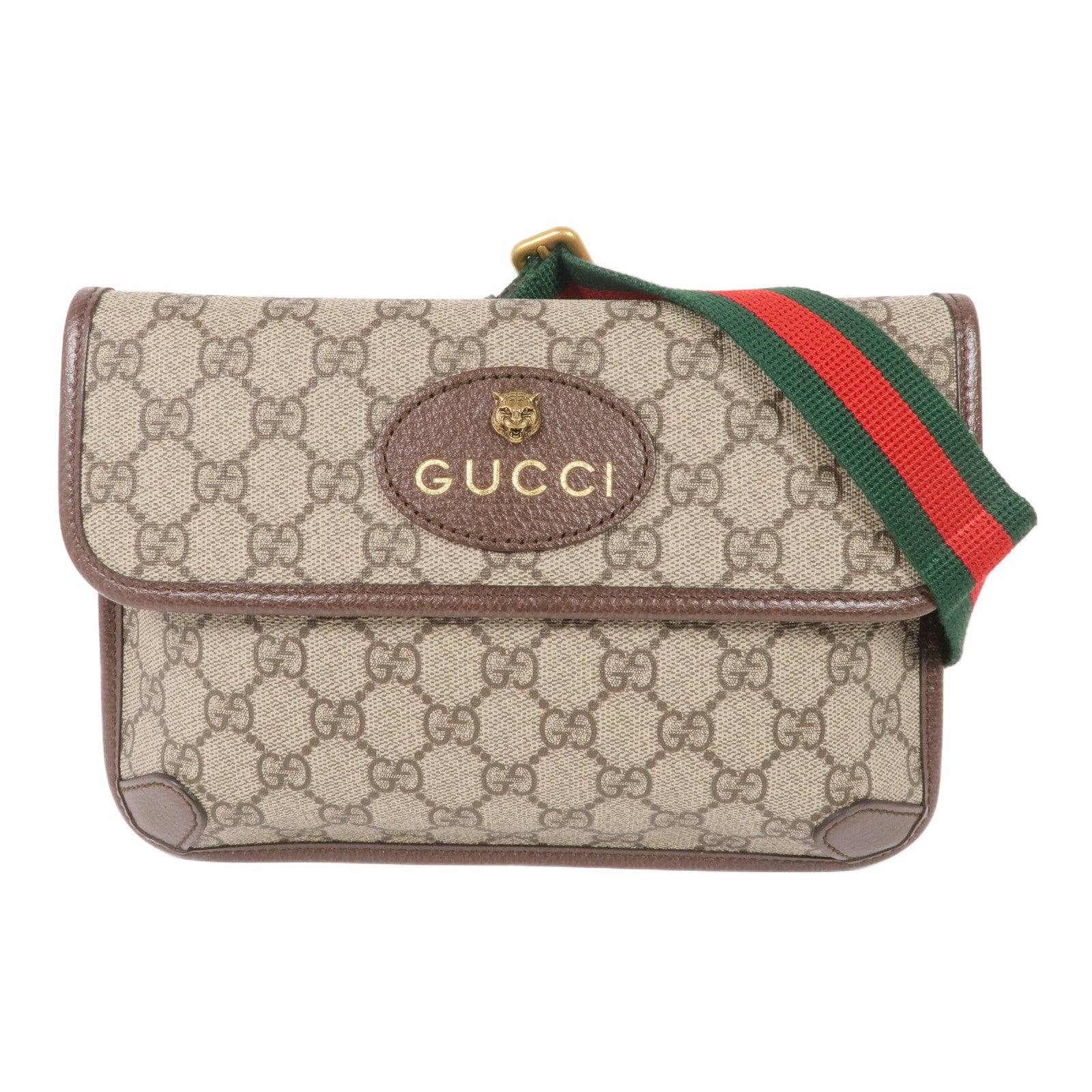 GUCCI 塗層帆布Waist Bag金扣腰包