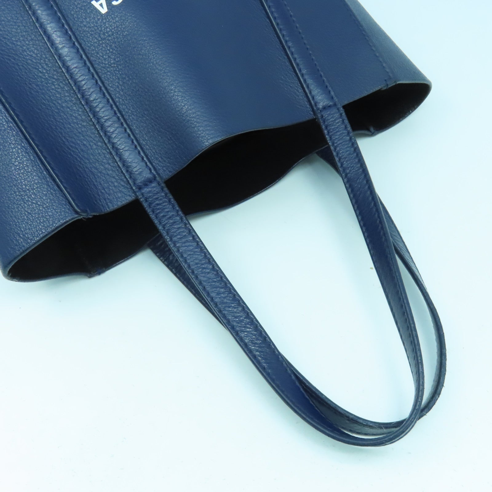 BALENCIAGA 【激減優惠】牛皮皮革XXS Tote Bag銀扣手挽肩背兩用袋深藍色