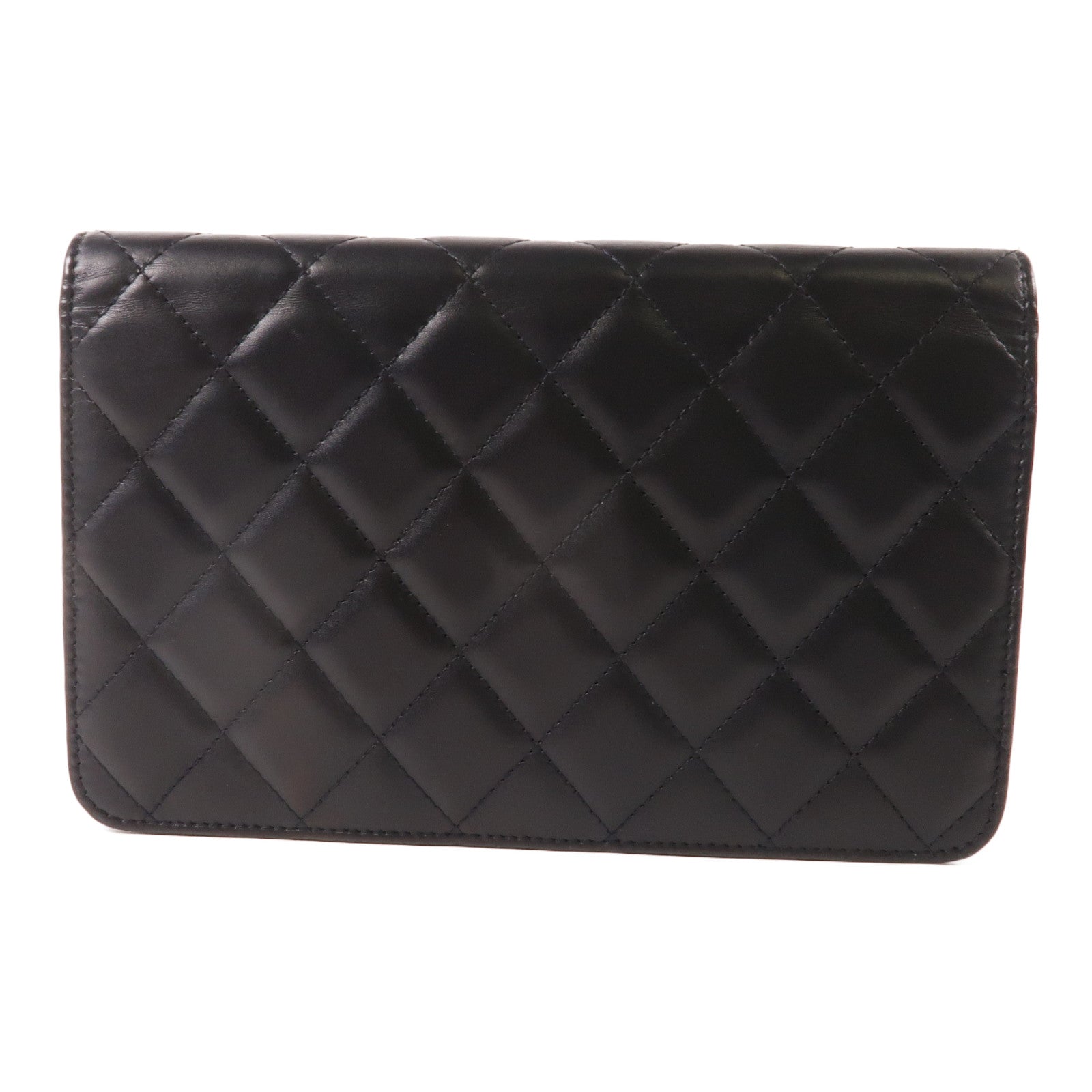 CHANEL 羊皮皮革WOC Wallet On Chain銀扣鏈帶肩背袋