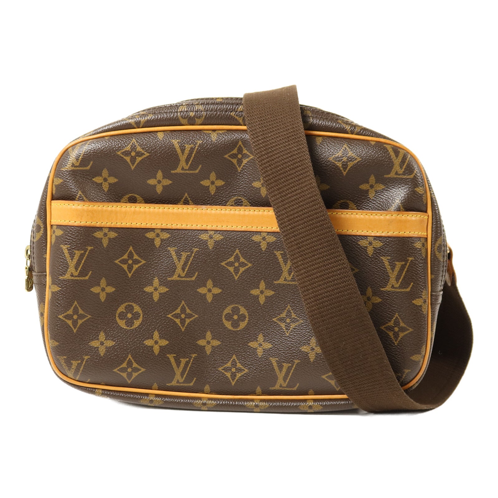LOUIS VUITTON Monogram Reporter PM金扣肩背袋