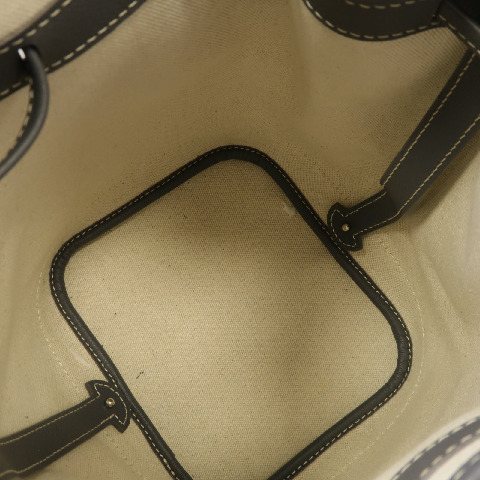 GOYARD 塗層帆布/皮革Bucket Bag銀扣肩背袋灰色