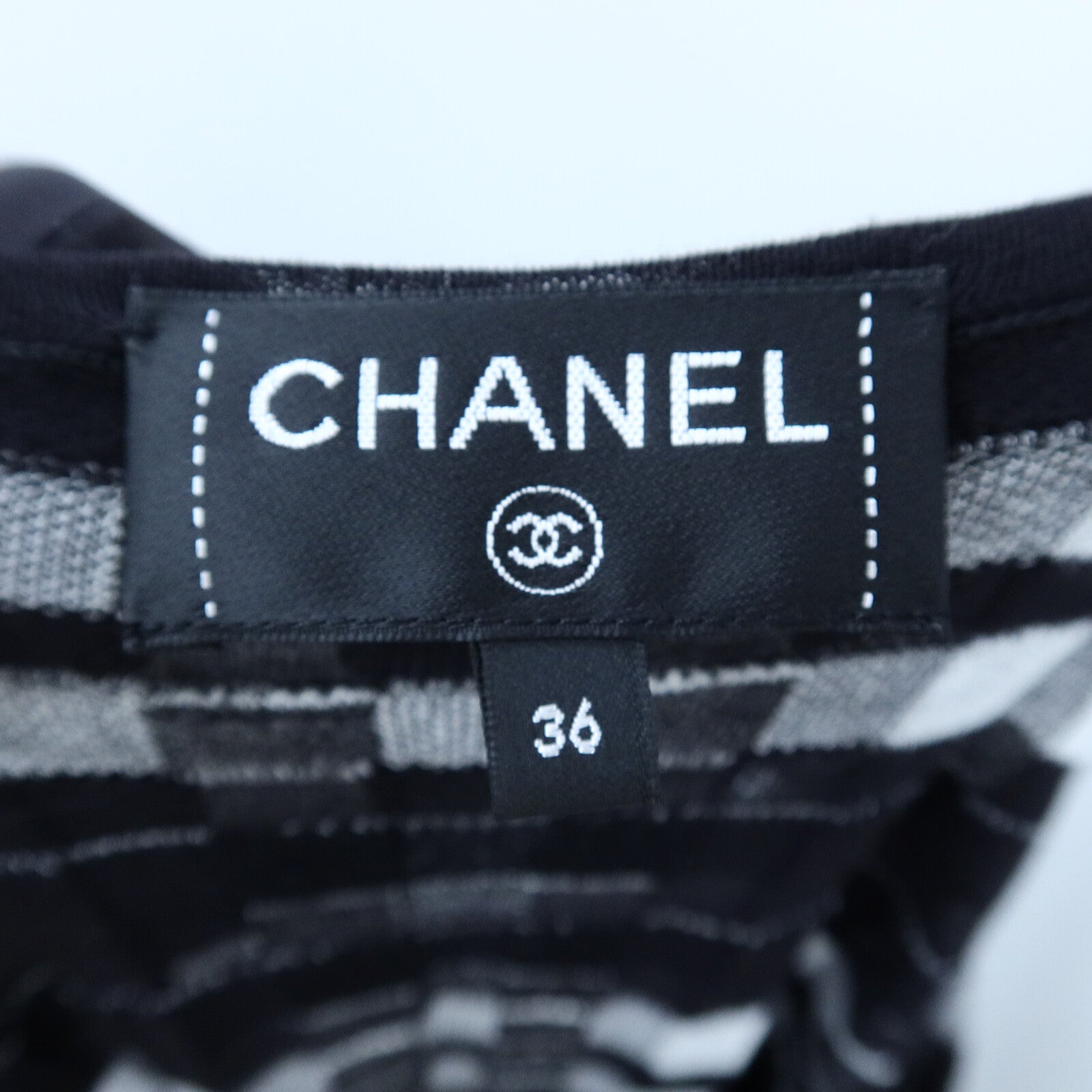 CHANEL Cotton/Wool Sheer Coco Button Knit Dress連身裙