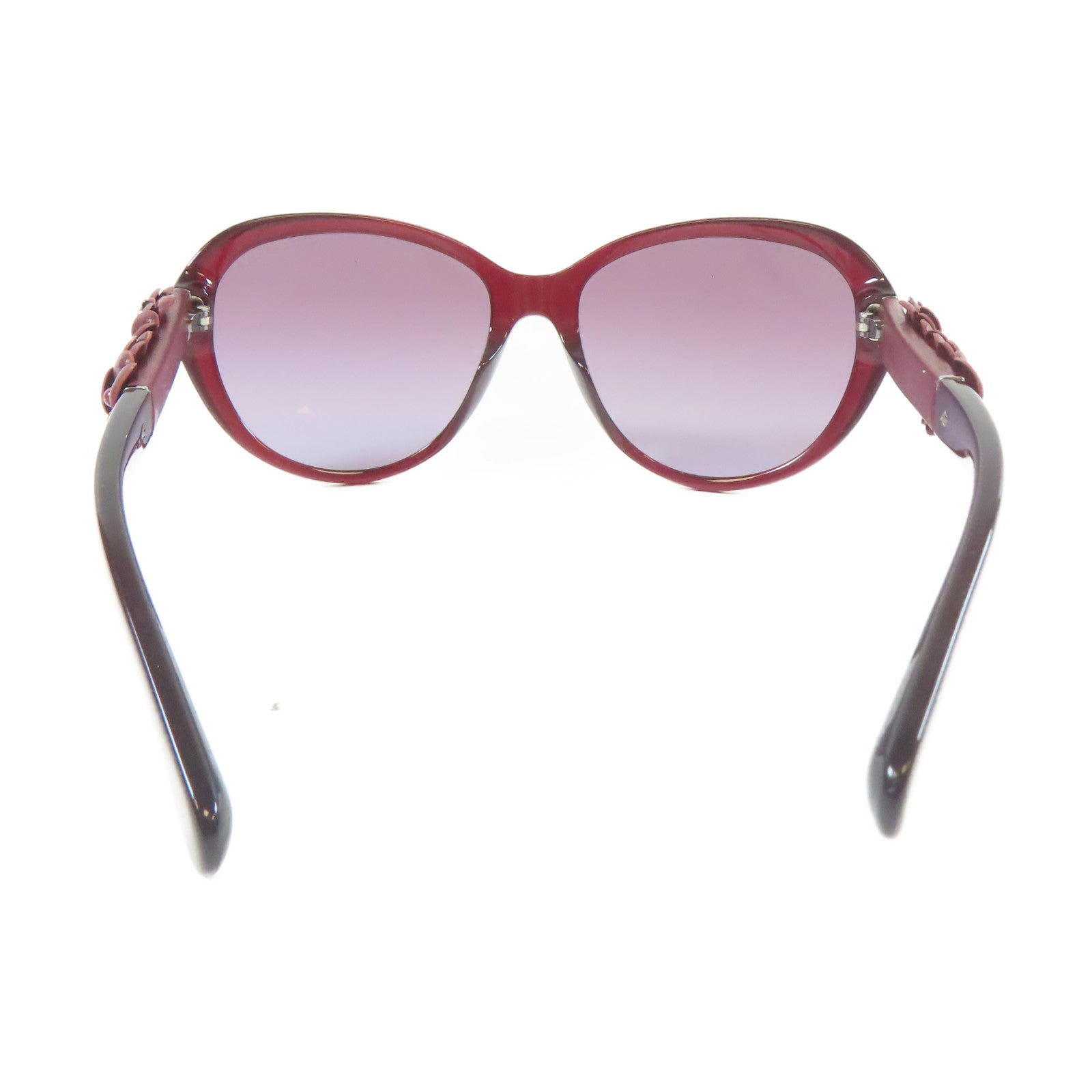 CHANEL PVC Camellia Sunglasses太陽眼鏡紅色/黑色