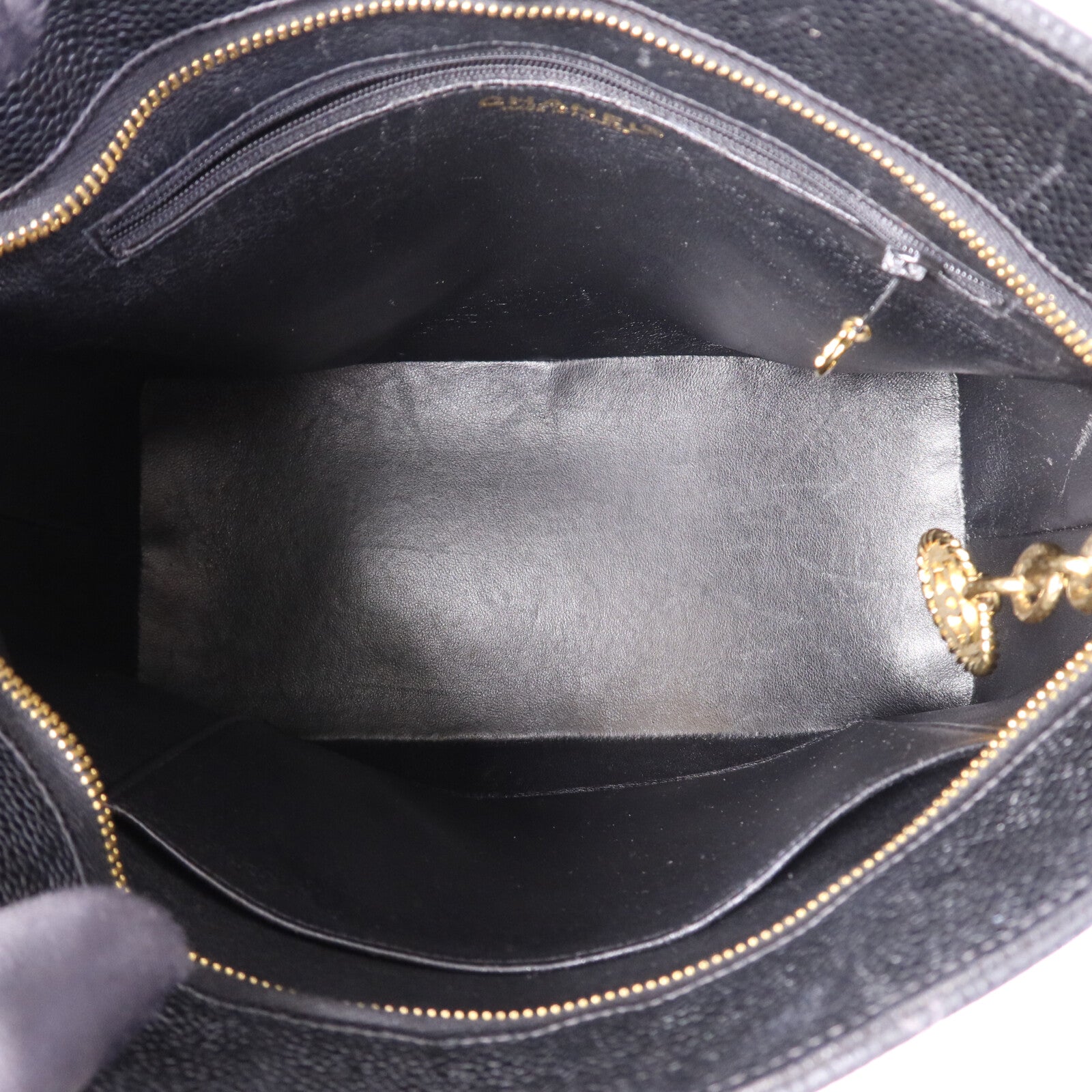 CHANEL 牛皮皮革Vintage Tote Bag金扣手挽袋