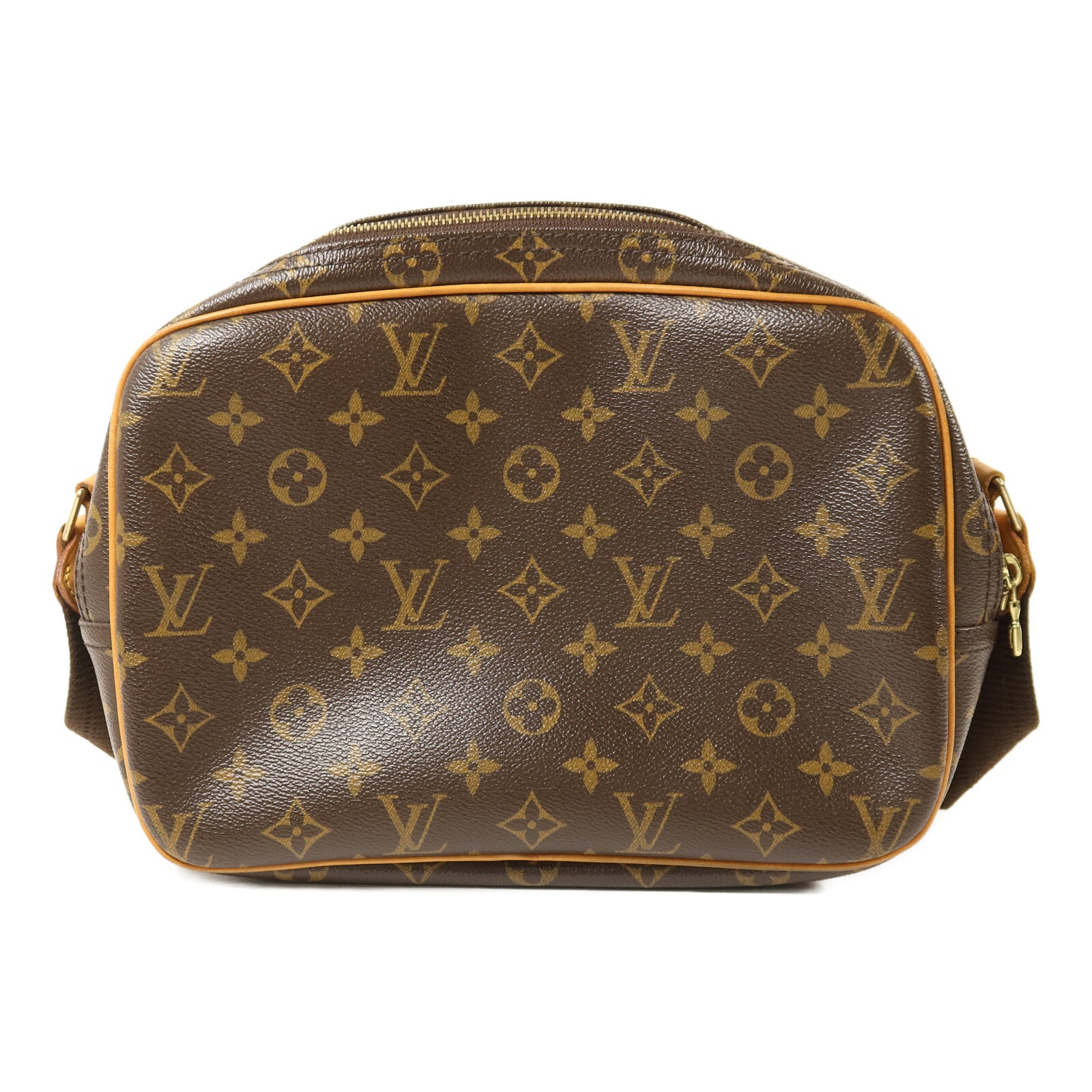 LOUIS VUITTON Monogram Reporter PM金扣肩背袋