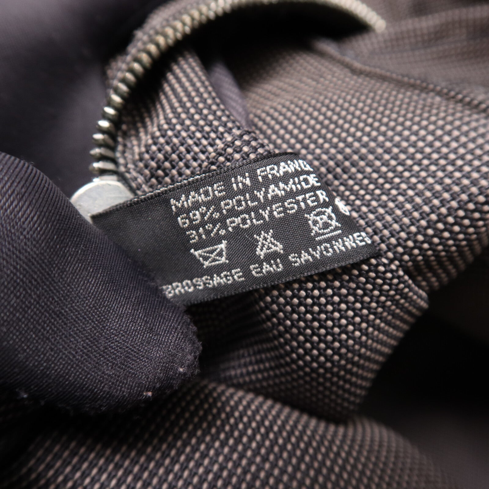 HERMES 帆布Herline GM銀扣手挽袋